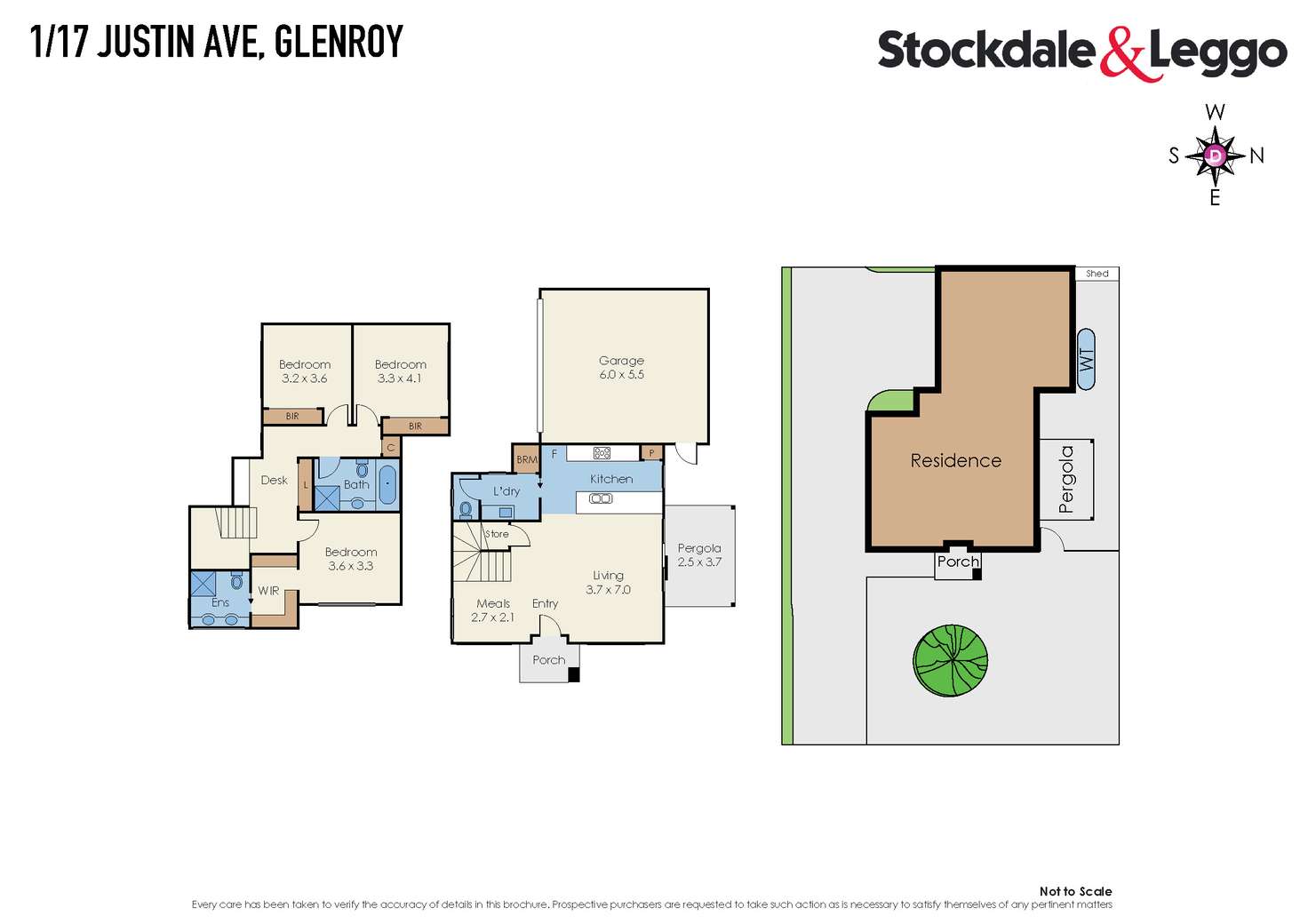 Floorplan of Homely townhouse listing, 1/17 Justin Avenue, Glenroy VIC 3046