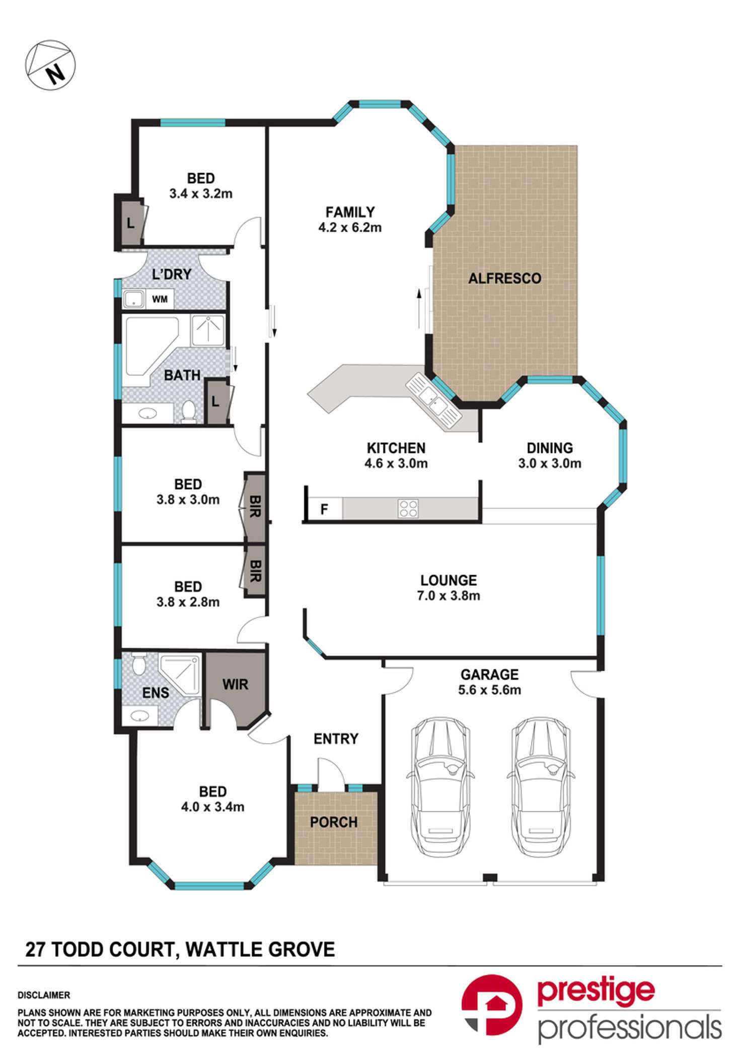 Floorplan of Homely house listing, 27 Todd Court, Wattle Grove NSW 2173