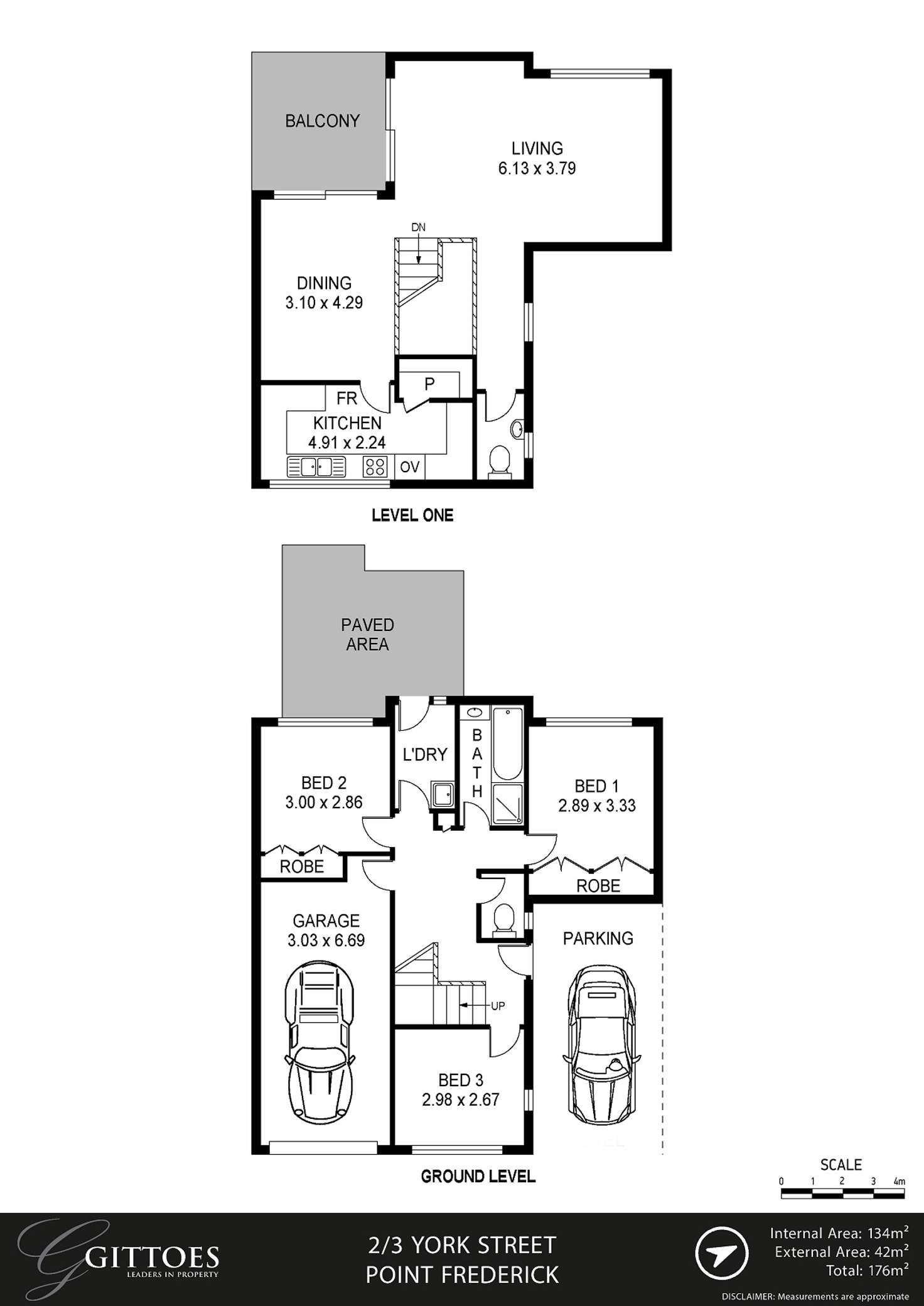 Floorplan of Homely townhouse listing, 2/3 York Street, Point Frederick NSW 2250