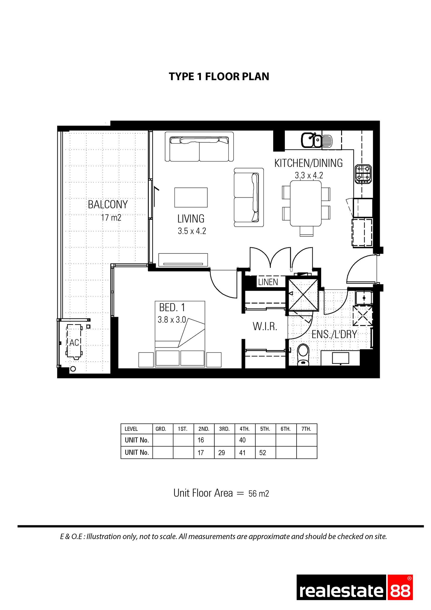 Floorplan of Homely apartment listing, 6/34 East Parade, East Perth WA 6004