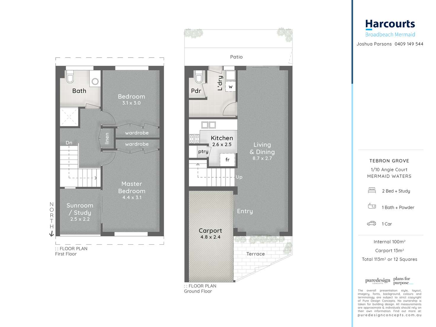 Floorplan of Homely unit listing, 1/10 Angie Court, Mermaid Waters QLD 4218