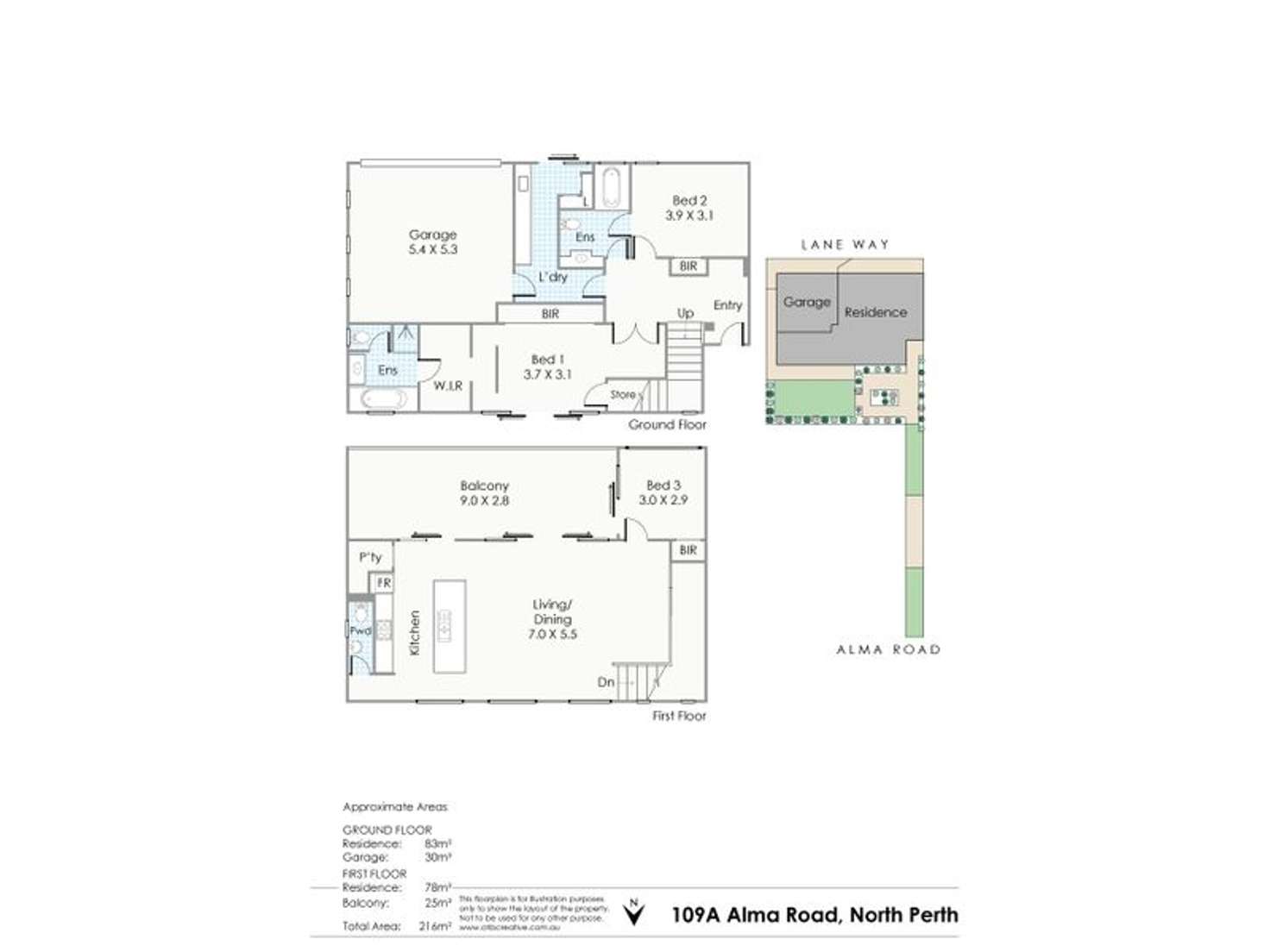 Floorplan of Homely house listing, 109a Alma Road, North Perth WA 6006