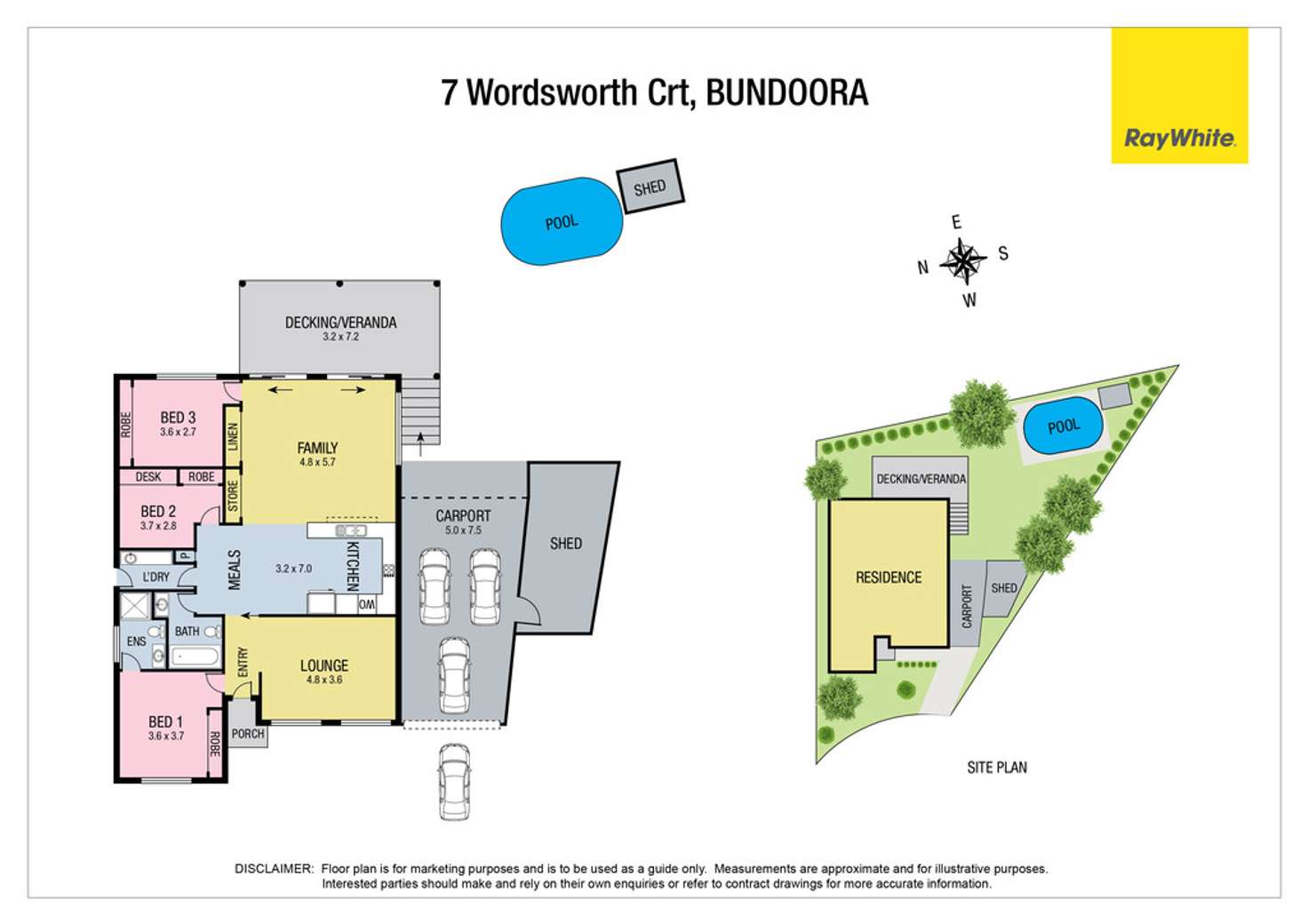 Floorplan of Homely house listing, 7 Wordsworth Court, Bundoora VIC 3083