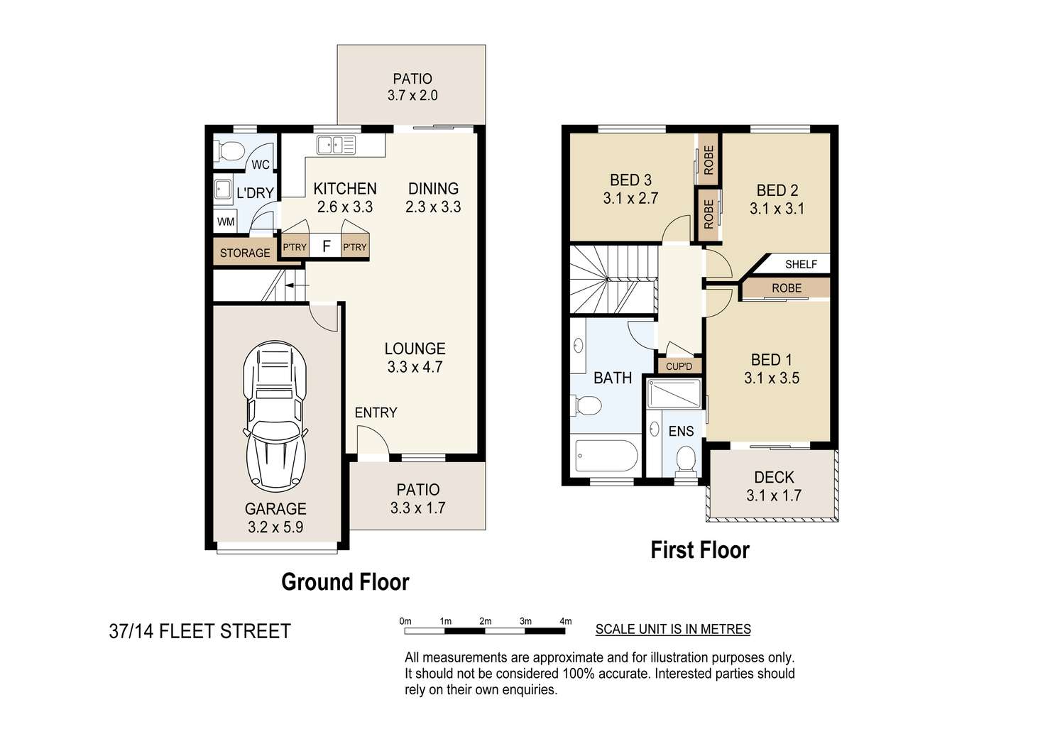 Floorplan of Homely townhouse listing, 37/14 Fleet Street, Browns Plains QLD 4118