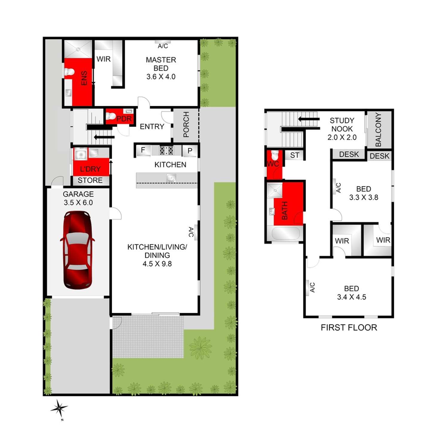 Floorplan of Homely townhouse listing, 73 Roslyn Road, Belmont VIC 3216