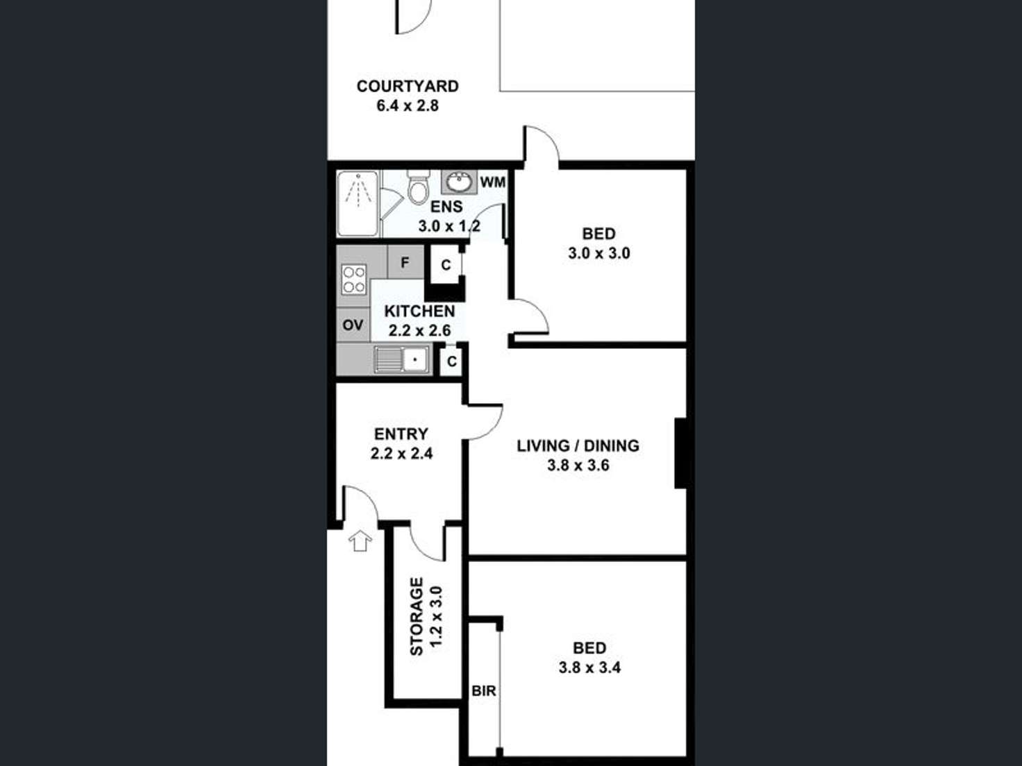 Floorplan of Homely unit listing, 9/16 Marine Parade, St Kilda VIC 3182