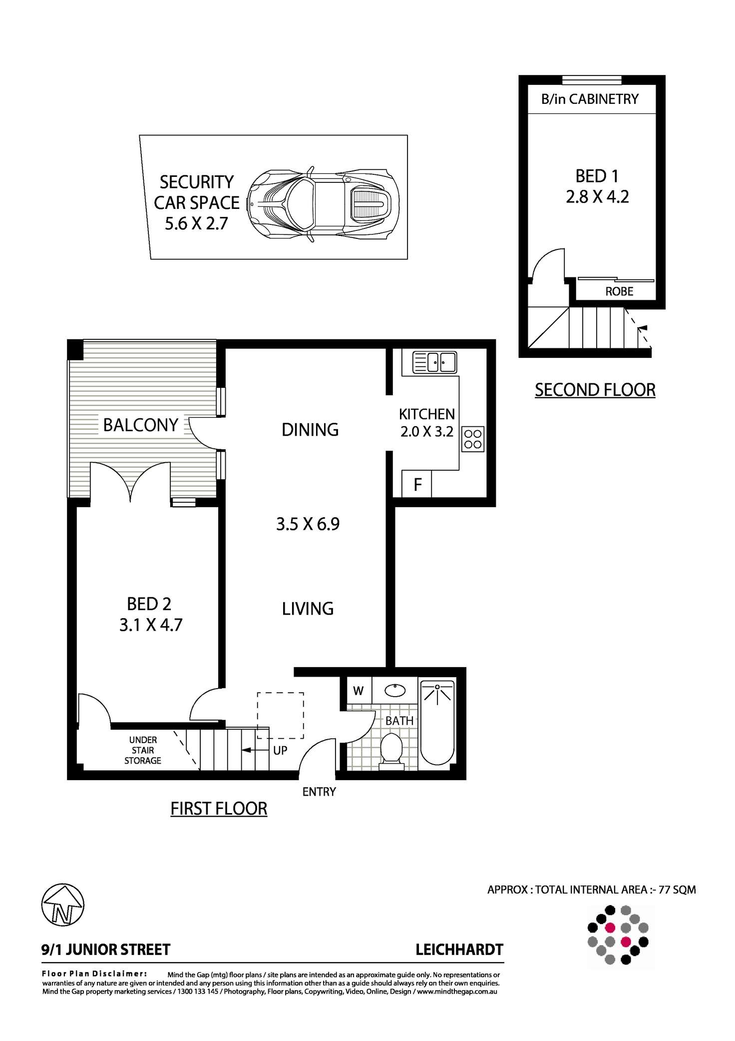 Floorplan of Homely unit listing, 9/1-17 Junior Street, Leichhardt NSW 2040