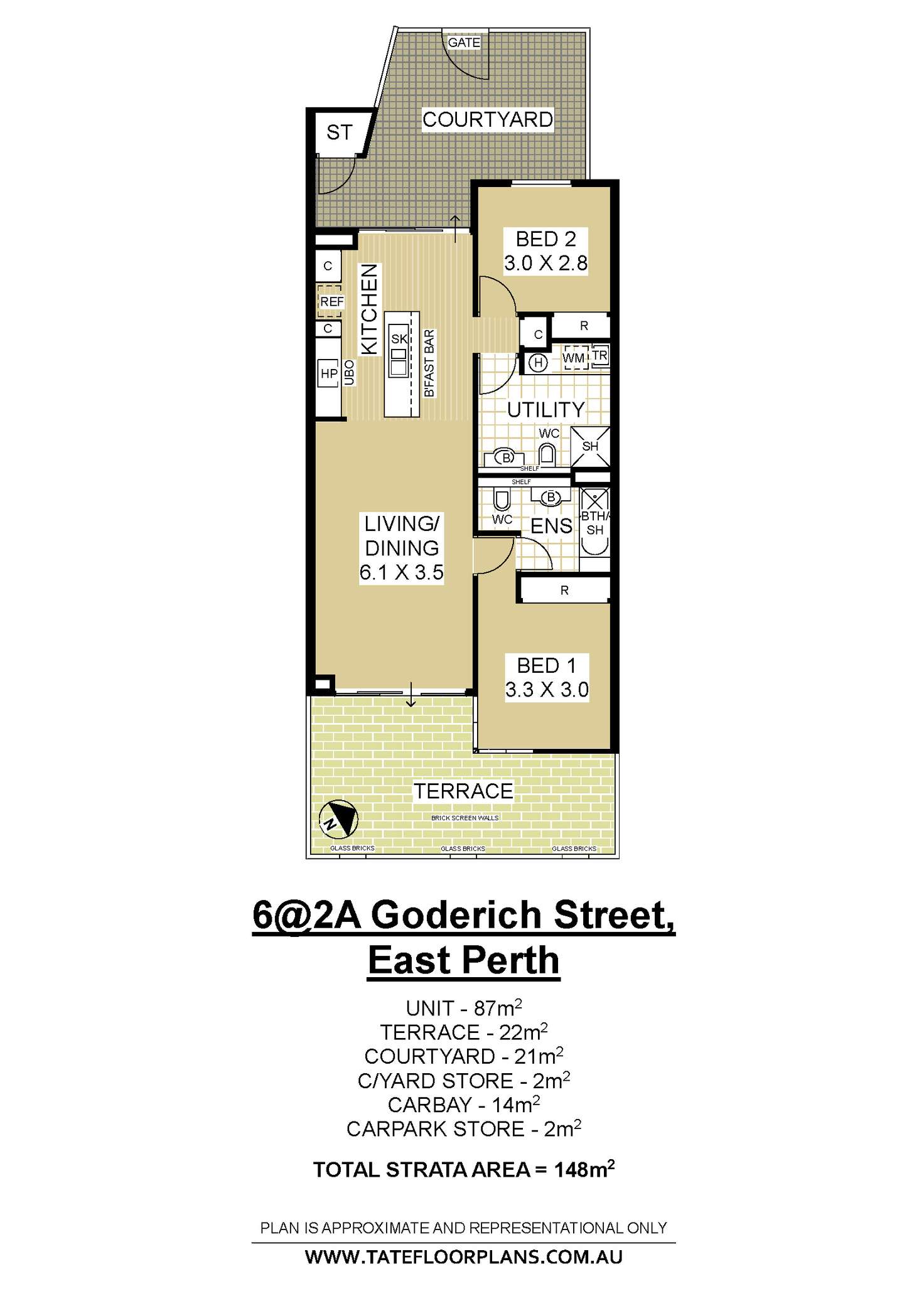 Floorplan of Homely house listing, 6/2A Goderich Street, East Perth WA 6004