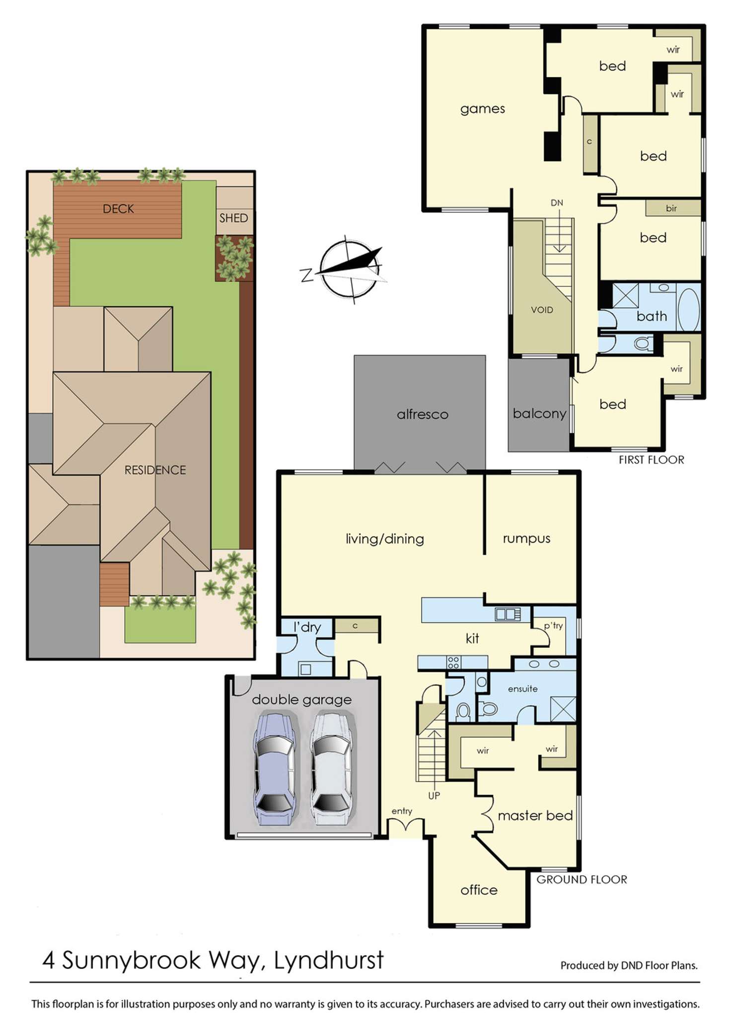 Floorplan of Homely house listing, 4 Sunnybrook Way, Lyndhurst VIC 3975