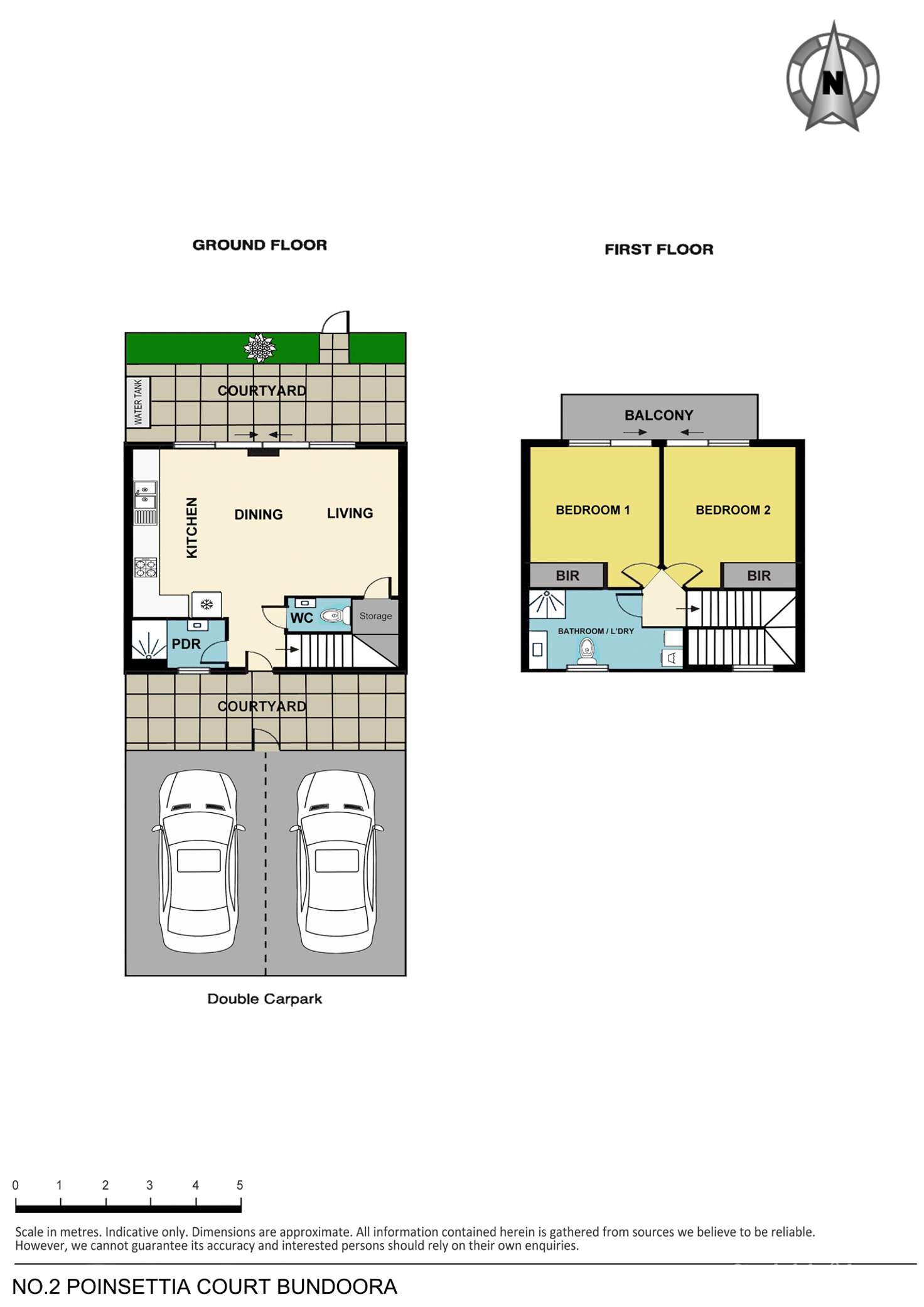 Floorplan of Homely townhouse listing, 2 Poinsettia Court, Bundoora VIC 3083