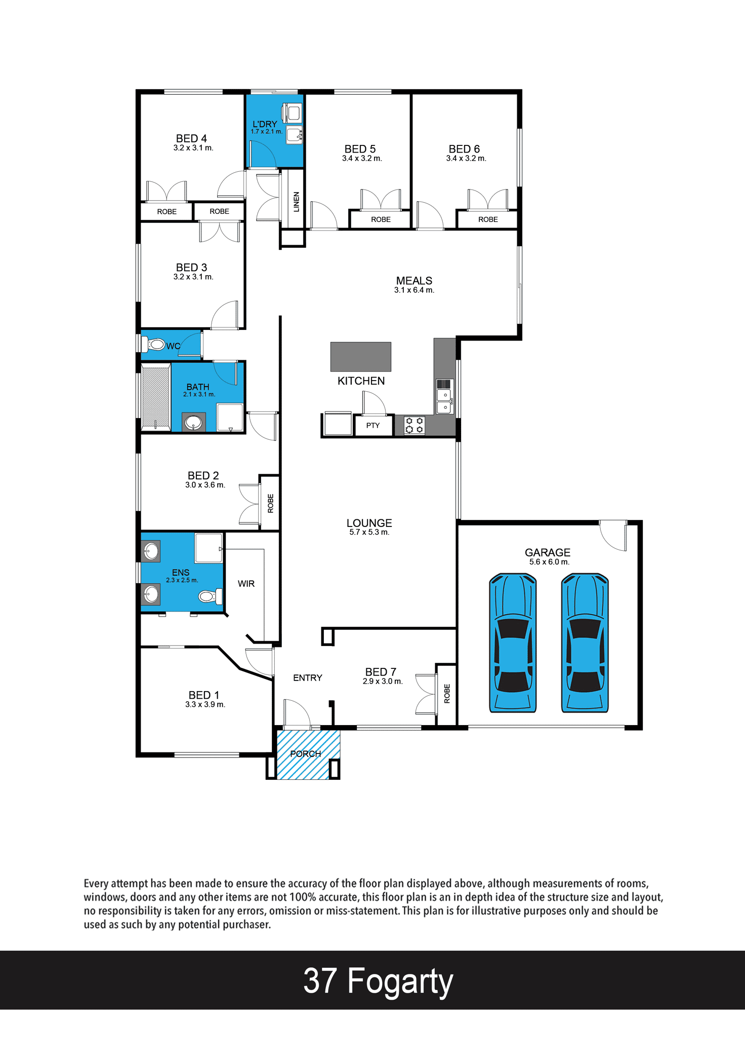 Floorplan of Homely house listing, 37 Fogarty Avenue, Highton VIC 3216