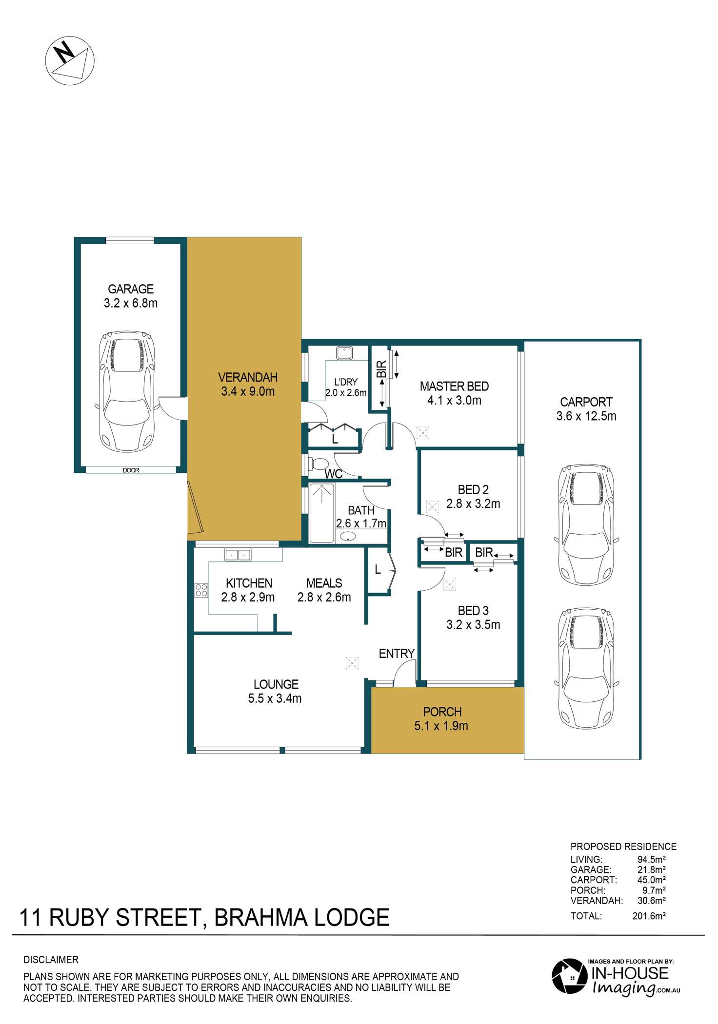 Floorplan of Homely house listing, 11 Ruby Street, Brahma Lodge SA 5109