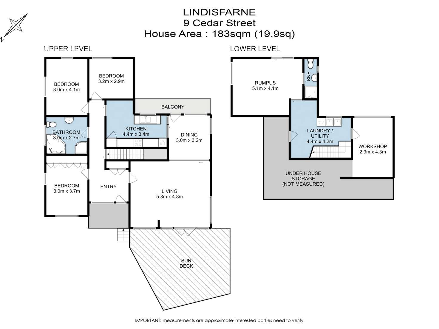 Floorplan of Homely house listing, 9 Cedar Street, Lindisfarne TAS 7015