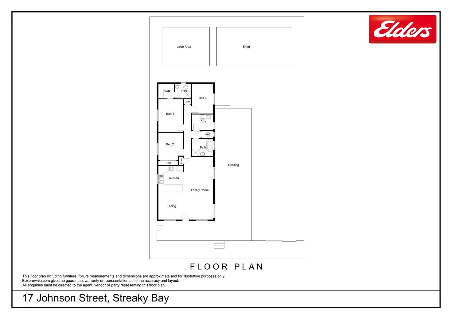 Floorplan of Homely house listing, 17 Johnson Street, Streaky Bay SA 5680