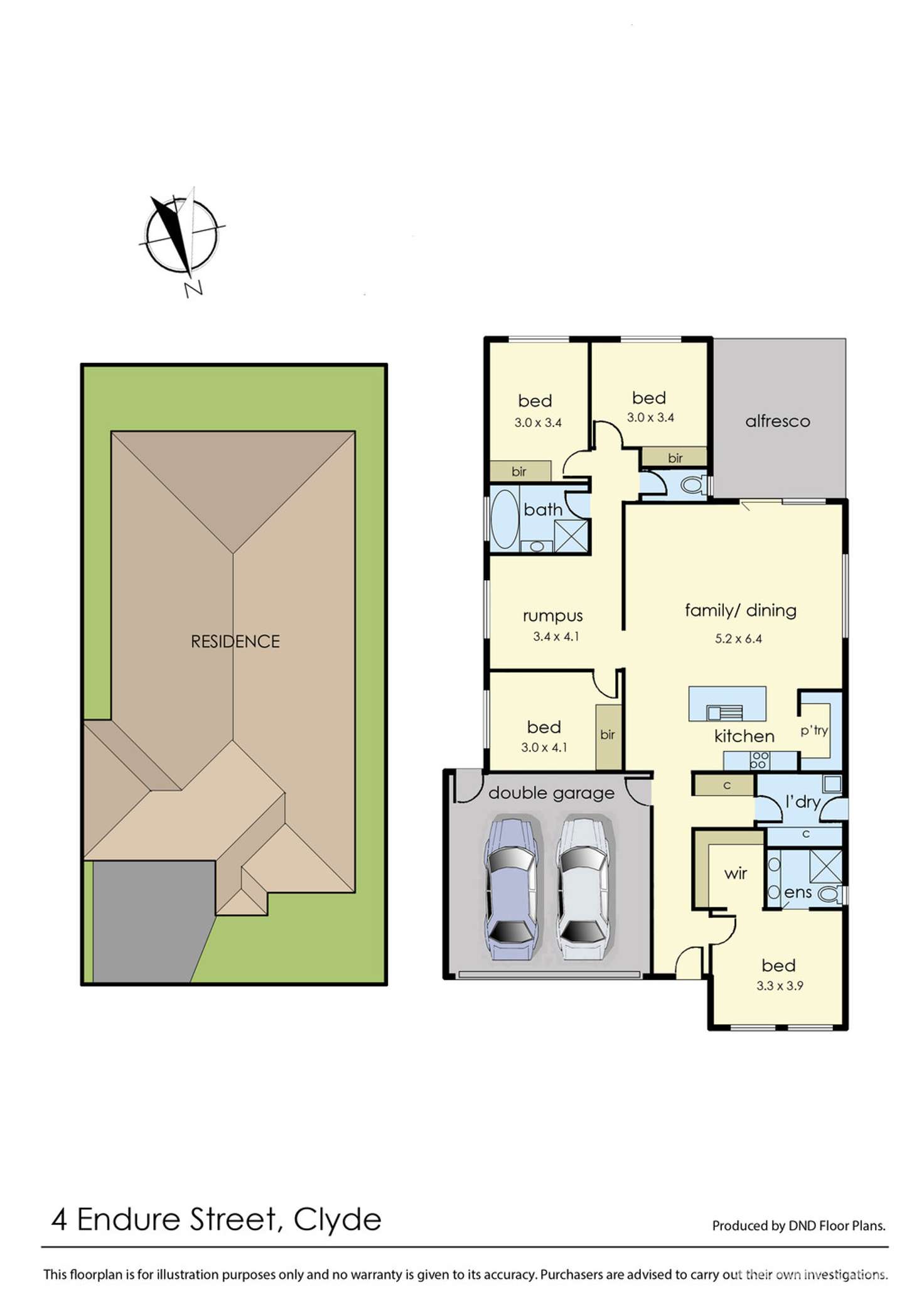 Floorplan of Homely house listing, 4 Endure Street, Clyde VIC 3978