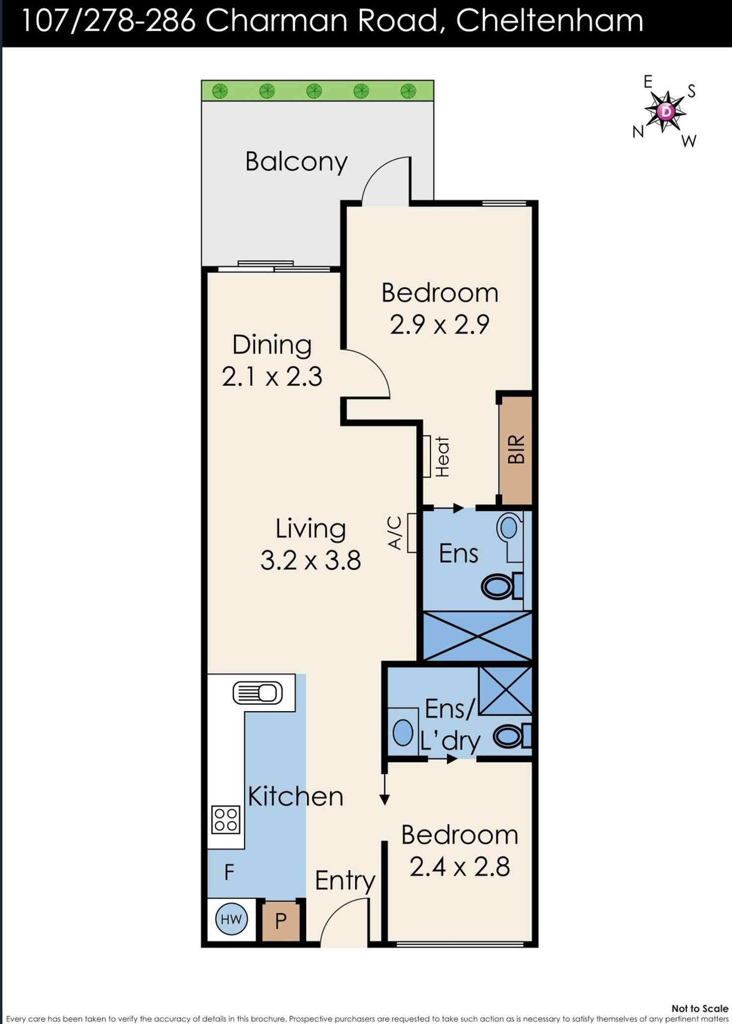 Floorplan of Homely apartment listing, 107/278 Charman Road, Cheltenham VIC 3192