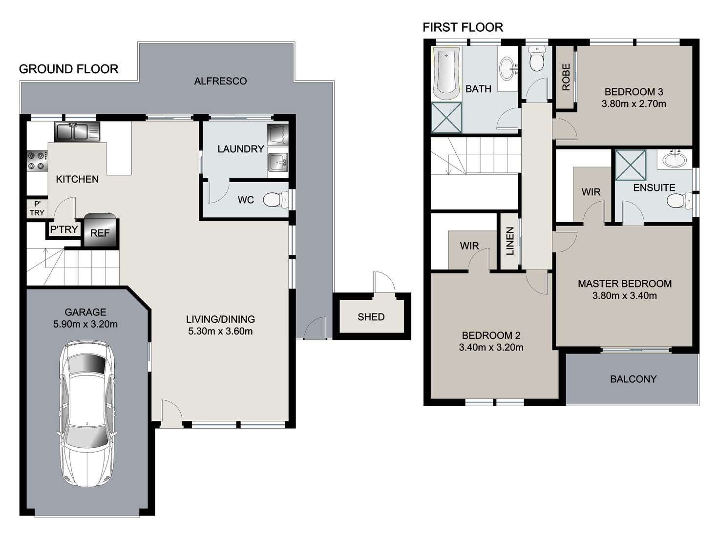 Floorplan of Homely townhouse listing, 60/10 Kaija Street, Mount Gravatt East QLD 4122