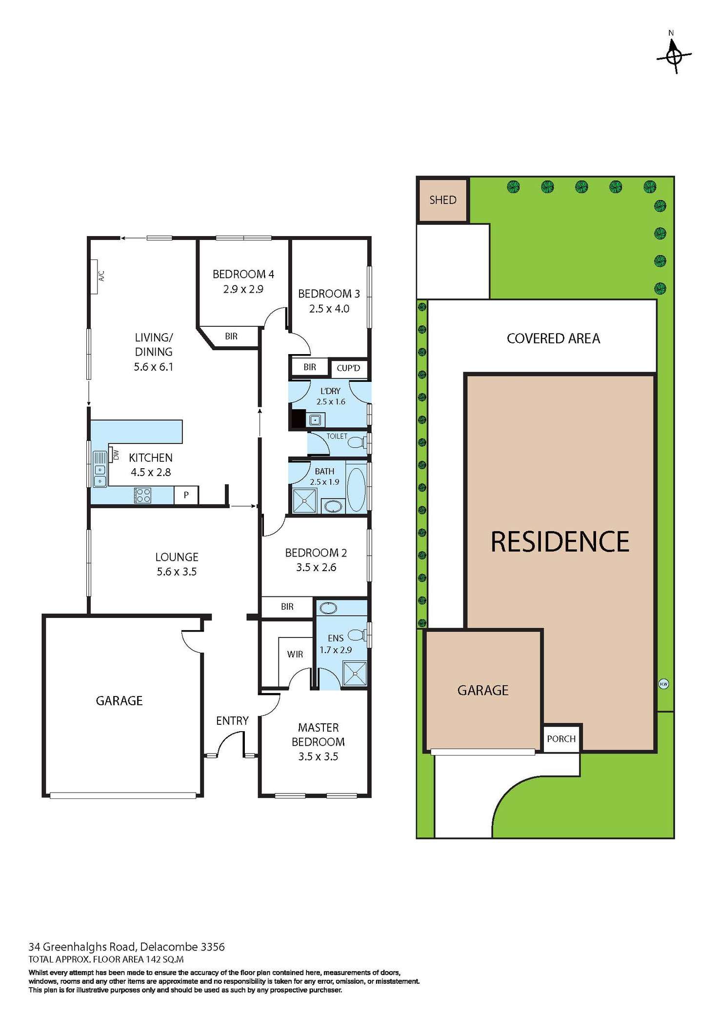 Floorplan of Homely house listing, 34 Greenhalghs Road, Delacombe VIC 3356