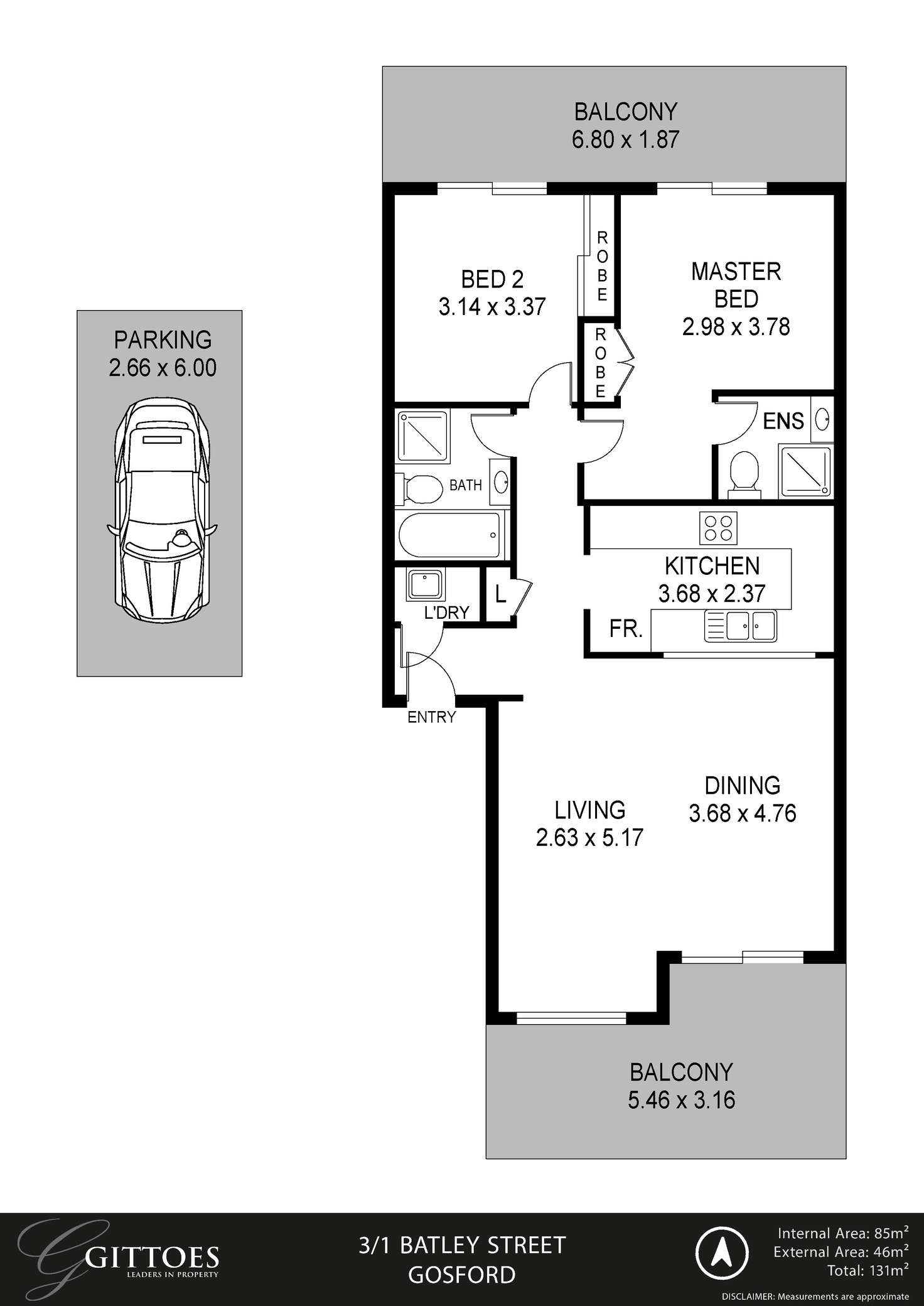 Floorplan of Homely unit listing, 3/1 Batley Street (3/19-21 Central Coast H'Way), Gosford NSW 2250