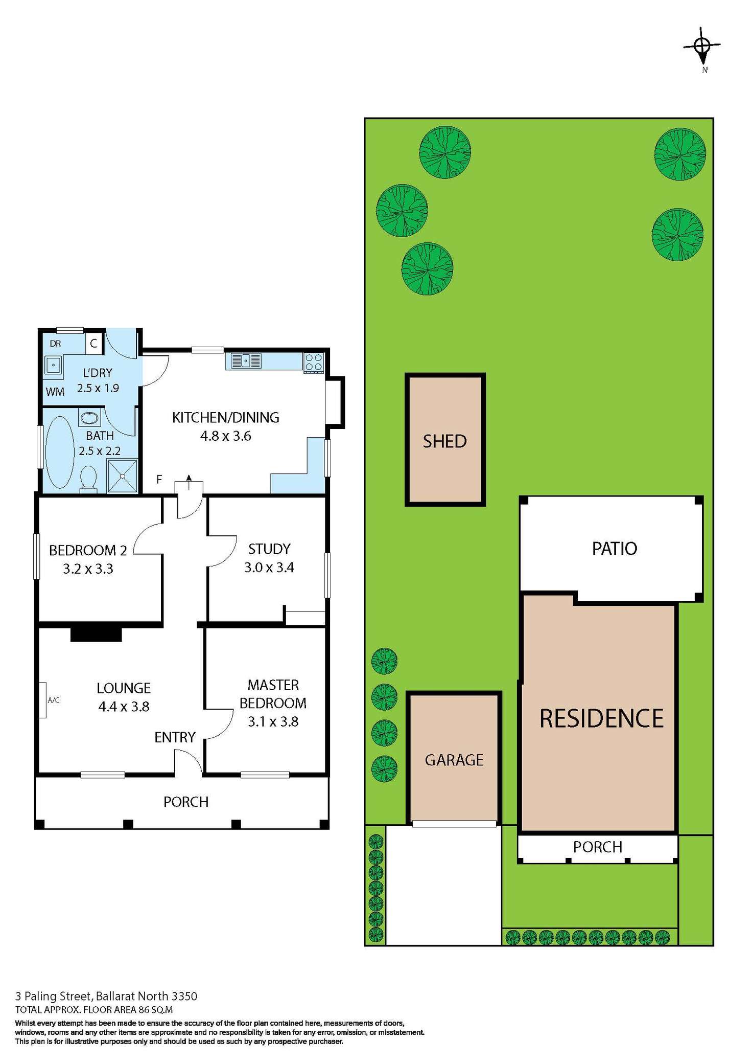 Floorplan of Homely house listing, 3 Paling Street, Ballarat North VIC 3350
