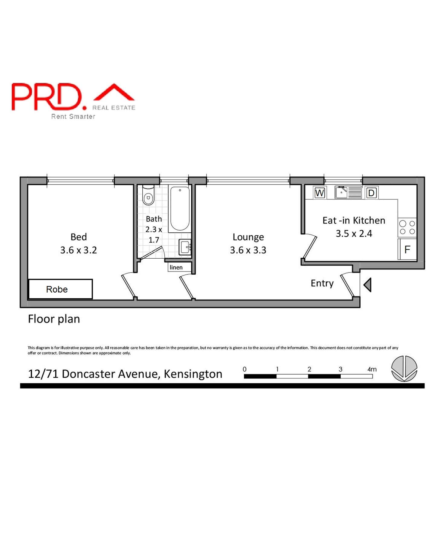 Floorplan of Homely unit listing, 12/71 Doncaster Avenue, Kensington NSW 2033