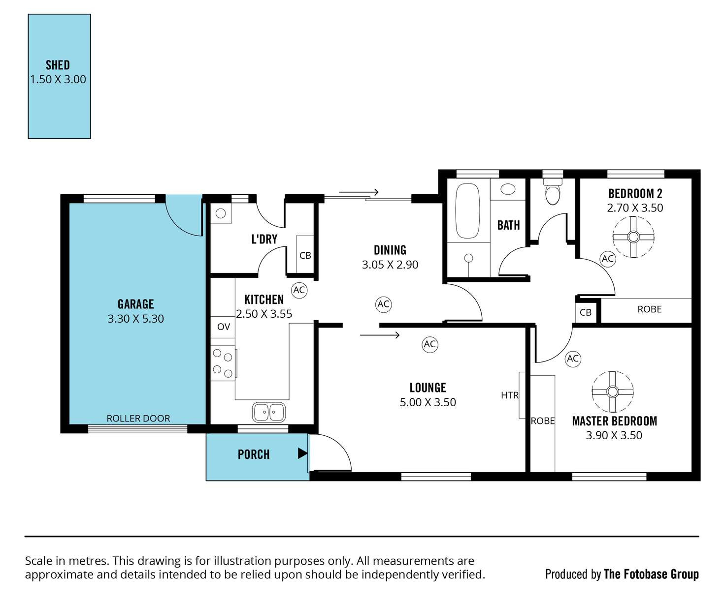 Floorplan of Homely unit listing, 2/42 Ningana Avenue, Kings Park SA 5034