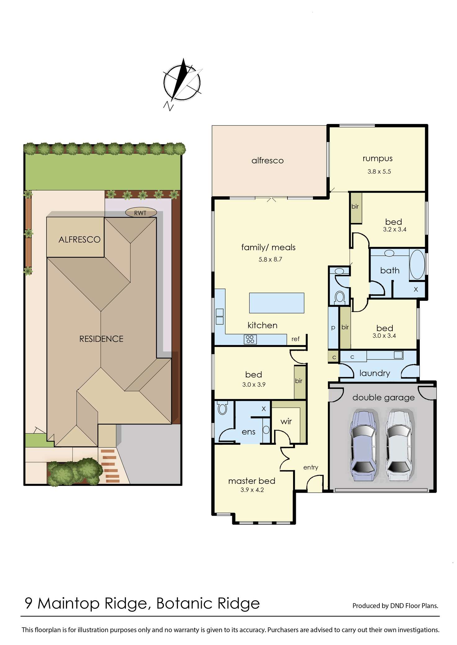 Floorplan of Homely house listing, 9 Maintop Ridge, Botanic Ridge VIC 3977