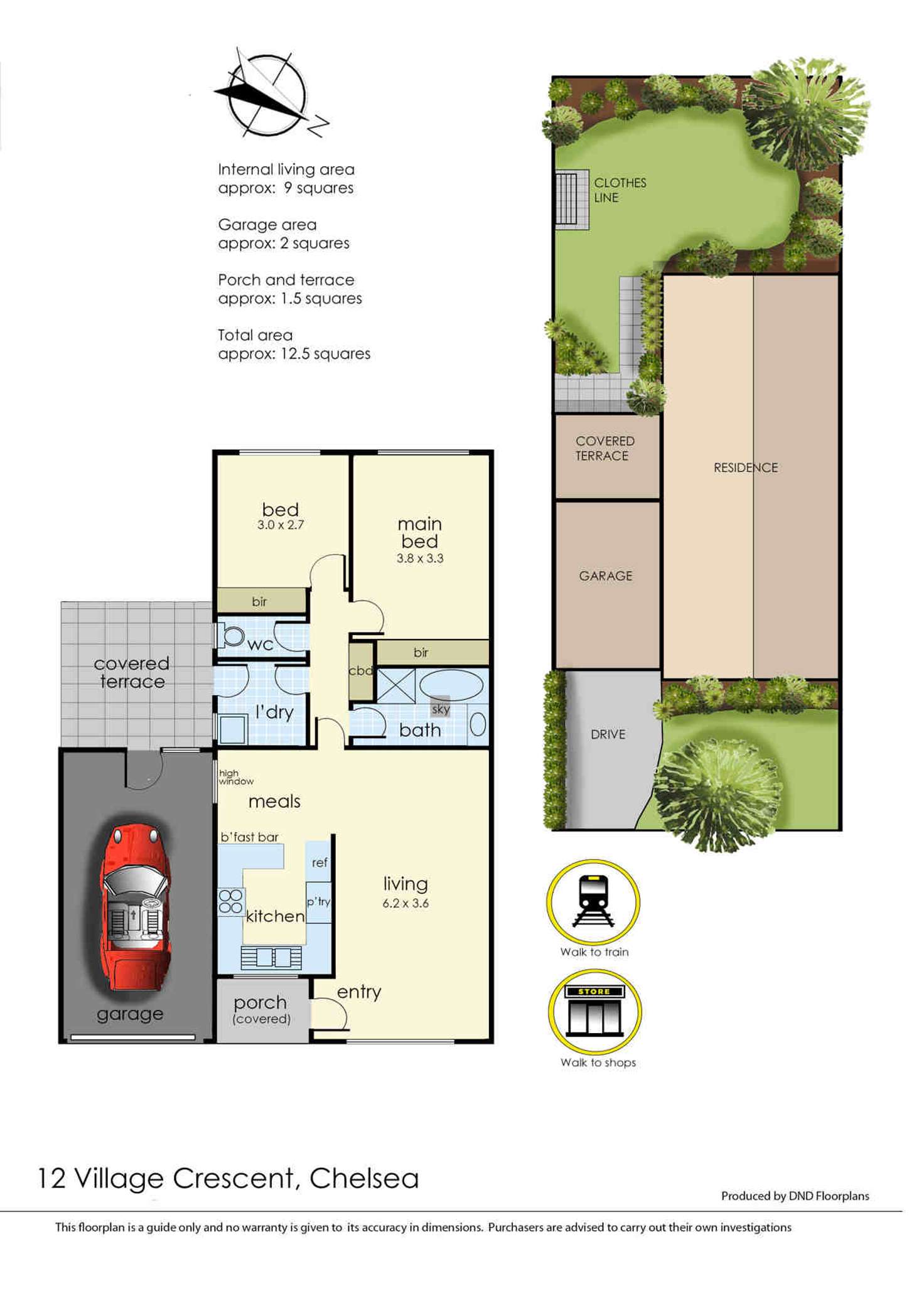 Floorplan of Homely unit listing, 12 Village Crescent, Chelsea VIC 3196