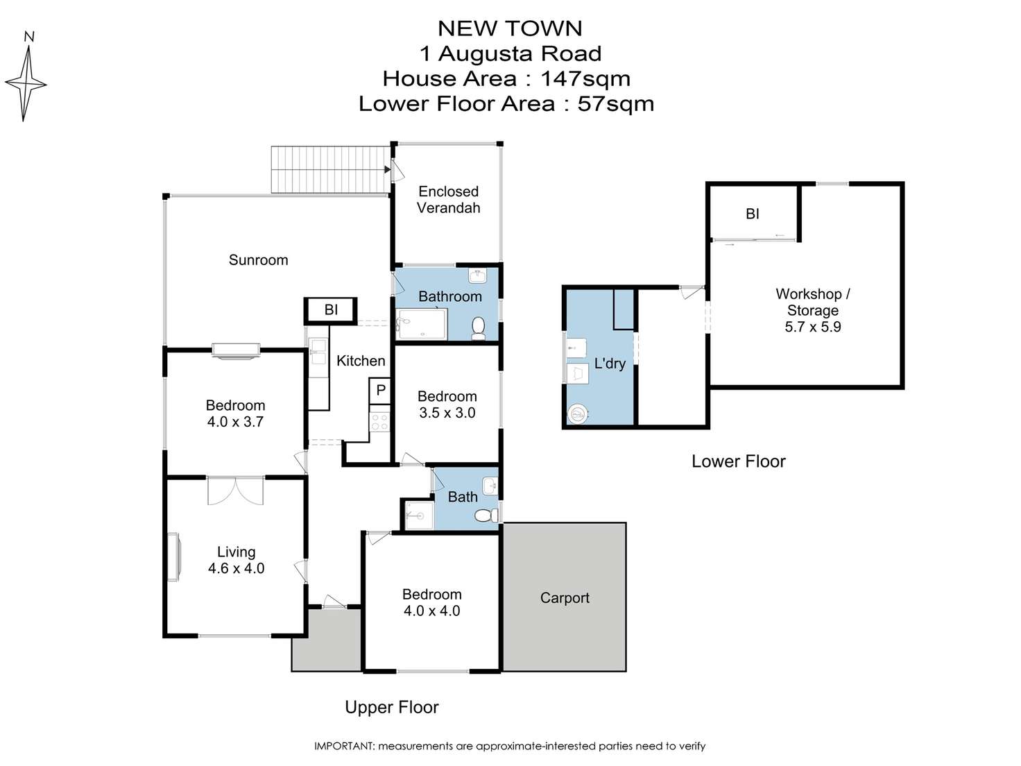 Floorplan of Homely house listing, 1 Augusta Road, New Town TAS 7008