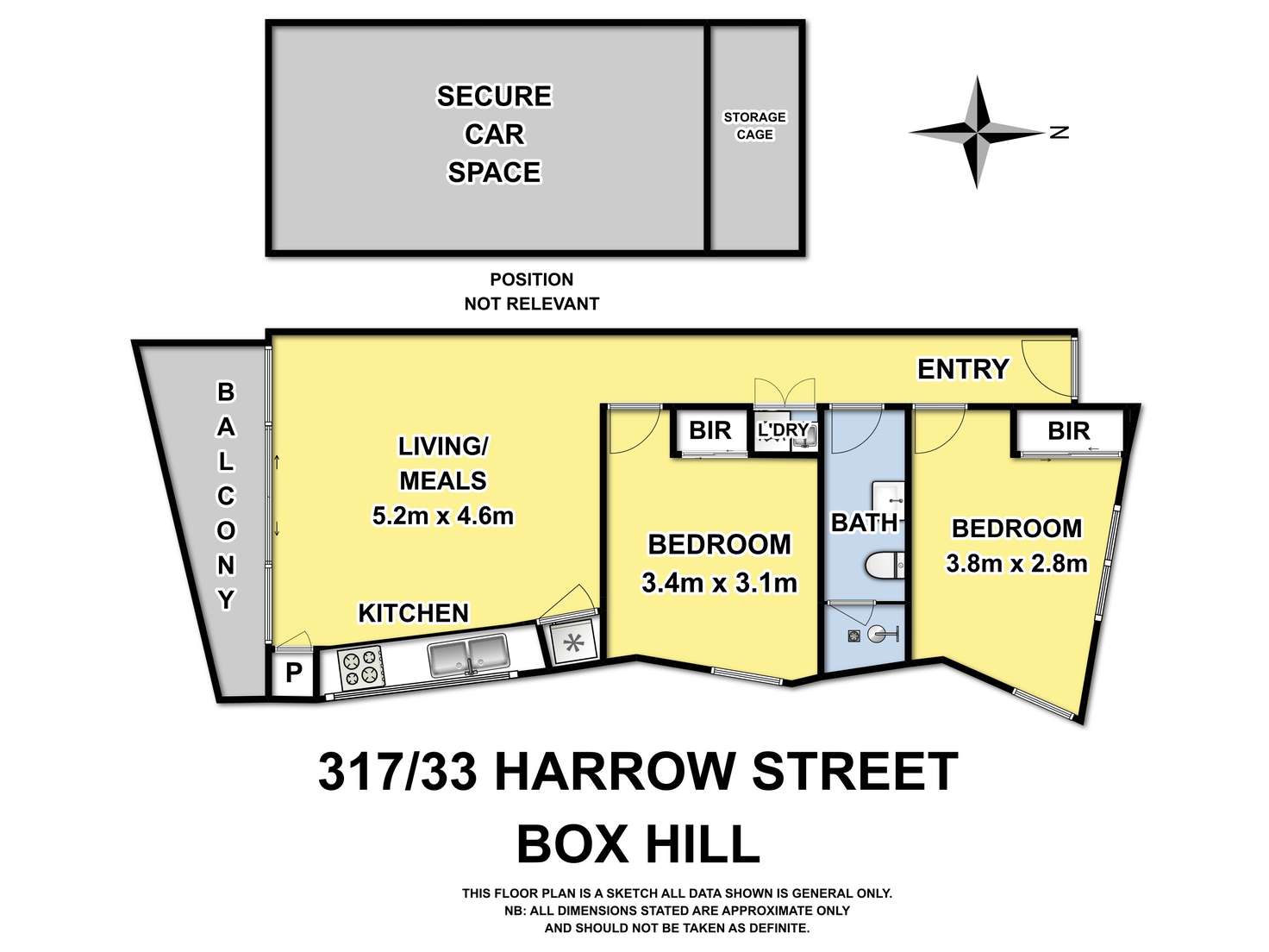 Floorplan of Homely apartment listing, 317/33 Harrow Street, Box Hill VIC 3128