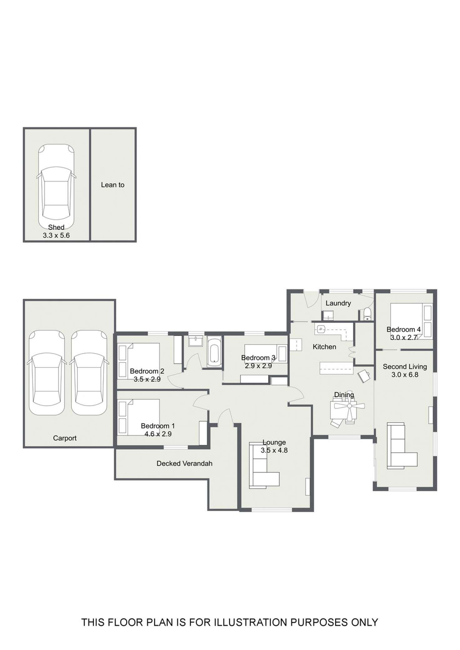 Floorplan of Homely house listing, 3 DORSET STREET, Naracoorte SA 5271