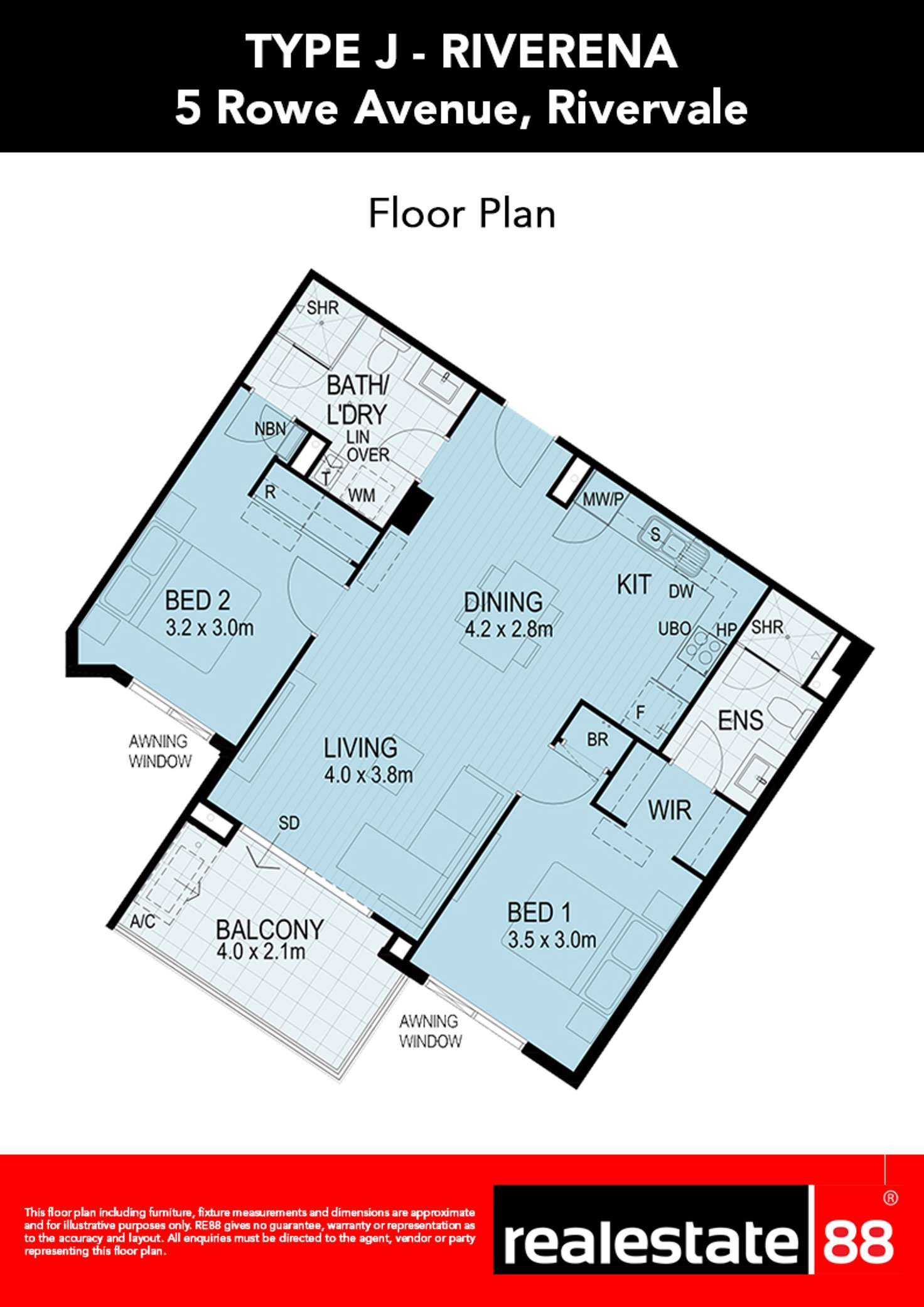 Floorplan of Homely apartment listing, 11/5 Rowe Avenue, Rivervale WA 6103