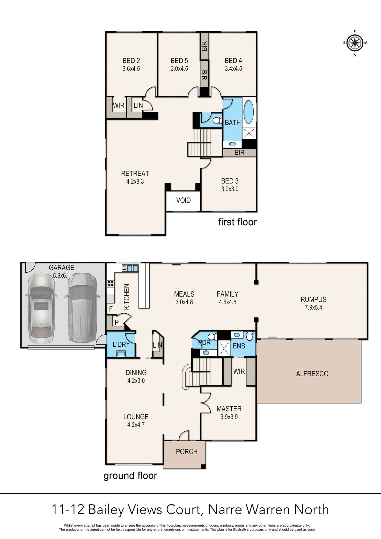 Floorplan of Homely house listing, 11-12 Bailey Views Court, Narre Warren North VIC 3804