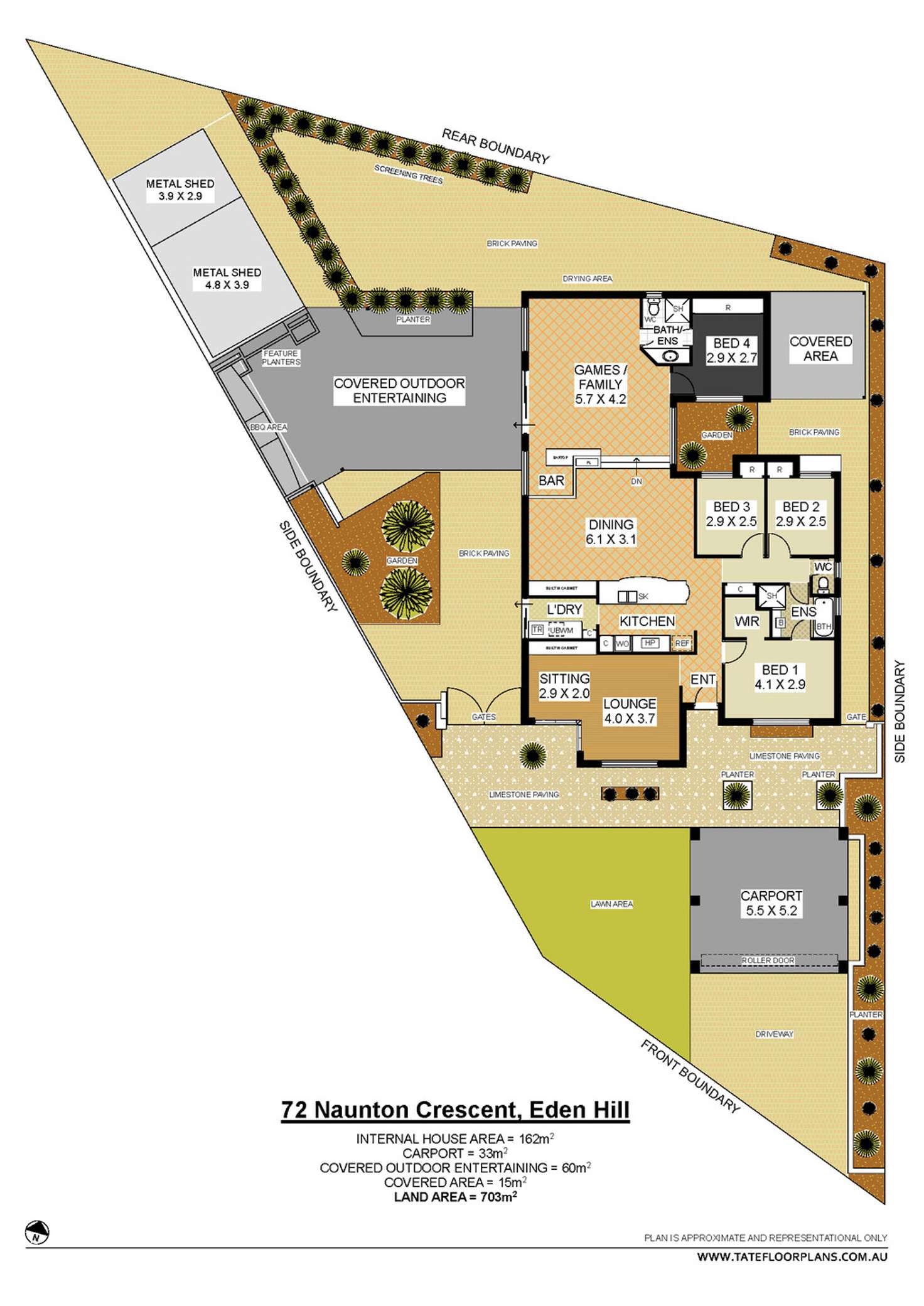 Floorplan of Homely house listing, 72 Naunton Crescent, Eden Hill WA 6054