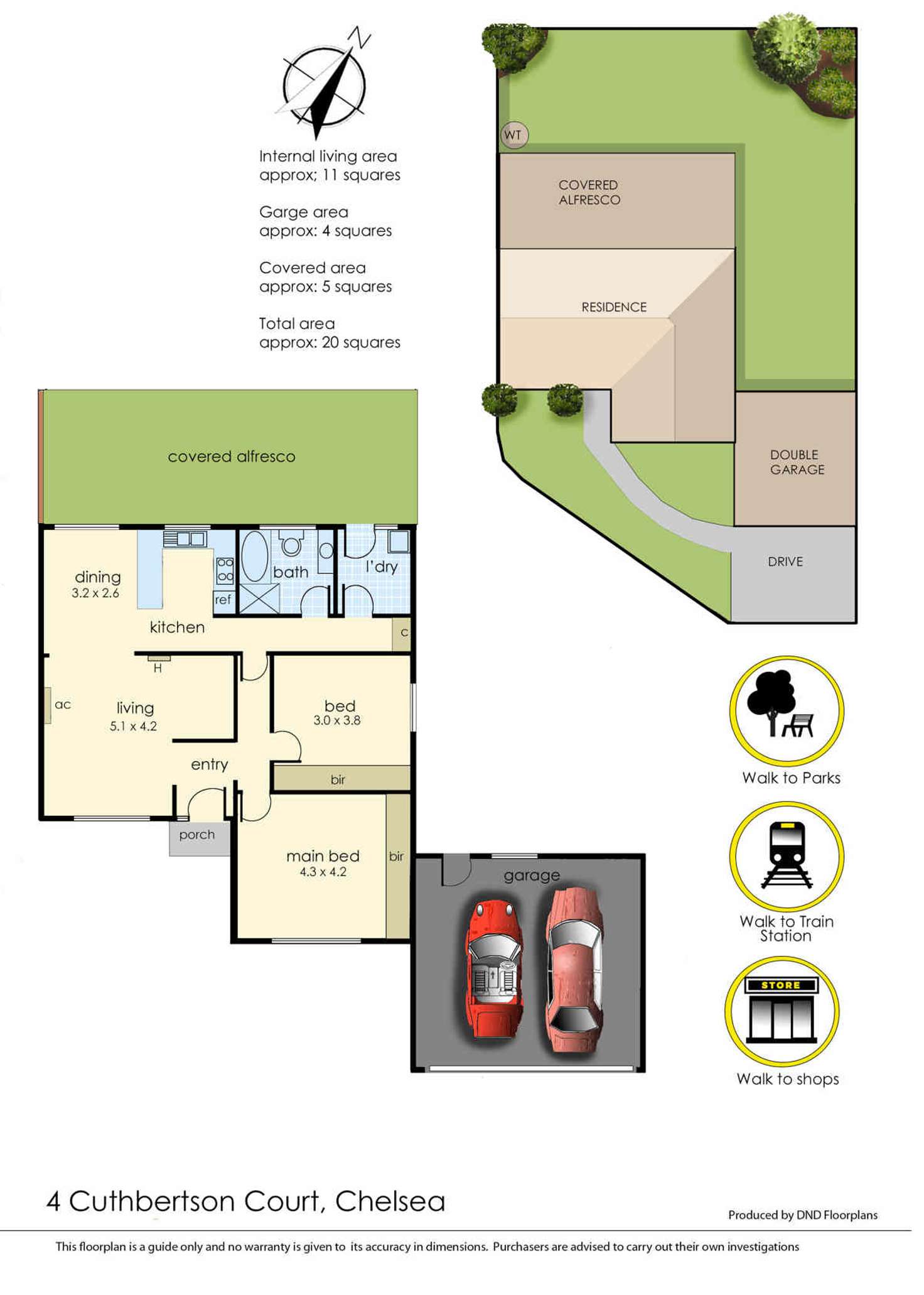 Floorplan of Homely unit listing, 4 Cuthbertson Court, Chelsea VIC 3196