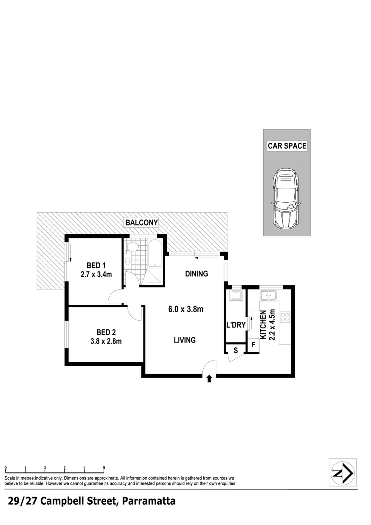 Floorplan of Homely unit listing, 29/27 Campbell Street, Parramatta NSW 2150