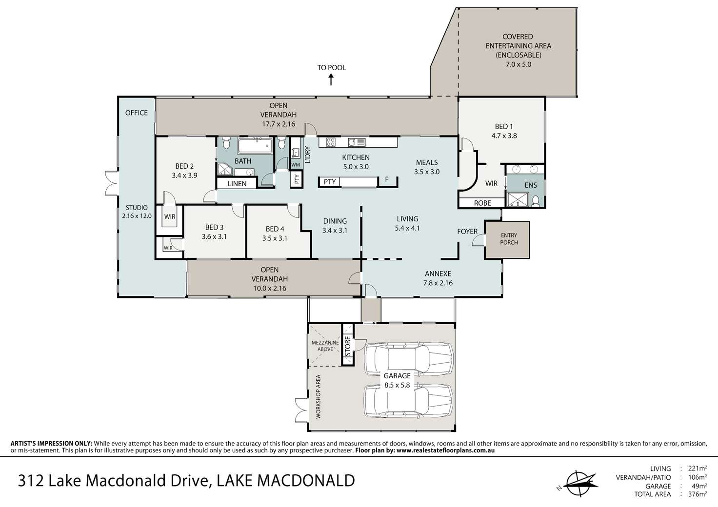 Floorplan of Homely house listing, 312 Lake Macdonald Drive, Lake Macdonald QLD 4563