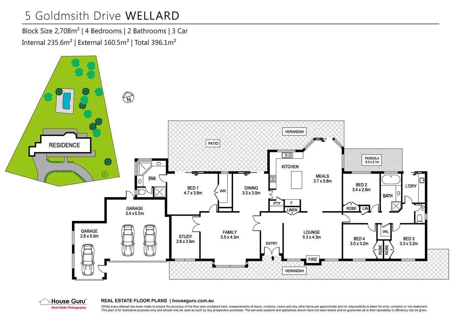 Floorplan of Homely house listing, 5 Goldsmith Drive, Wellard WA 6170