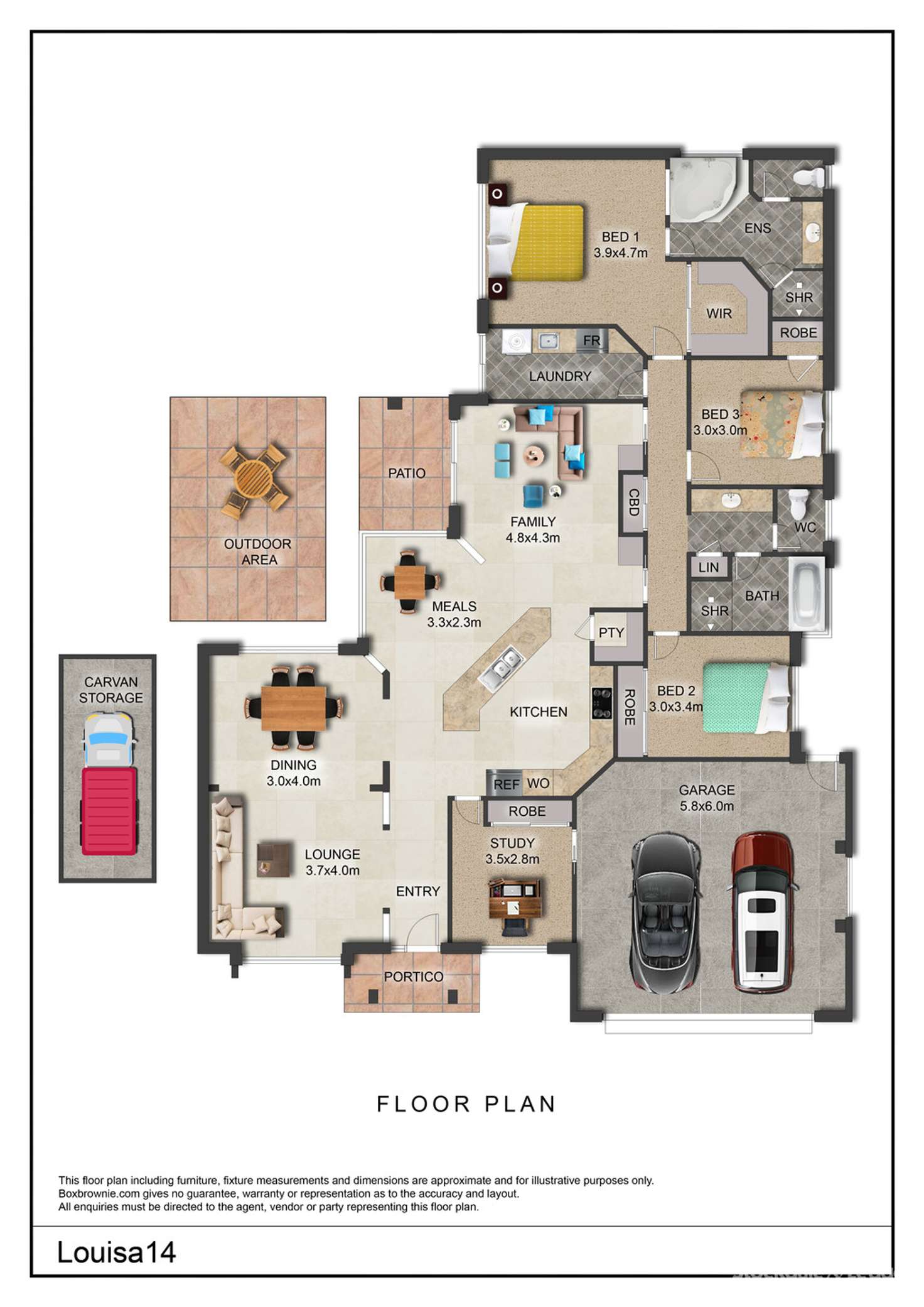 Floorplan of Homely house listing, 14 Louisa Court, Leongatha VIC 3953