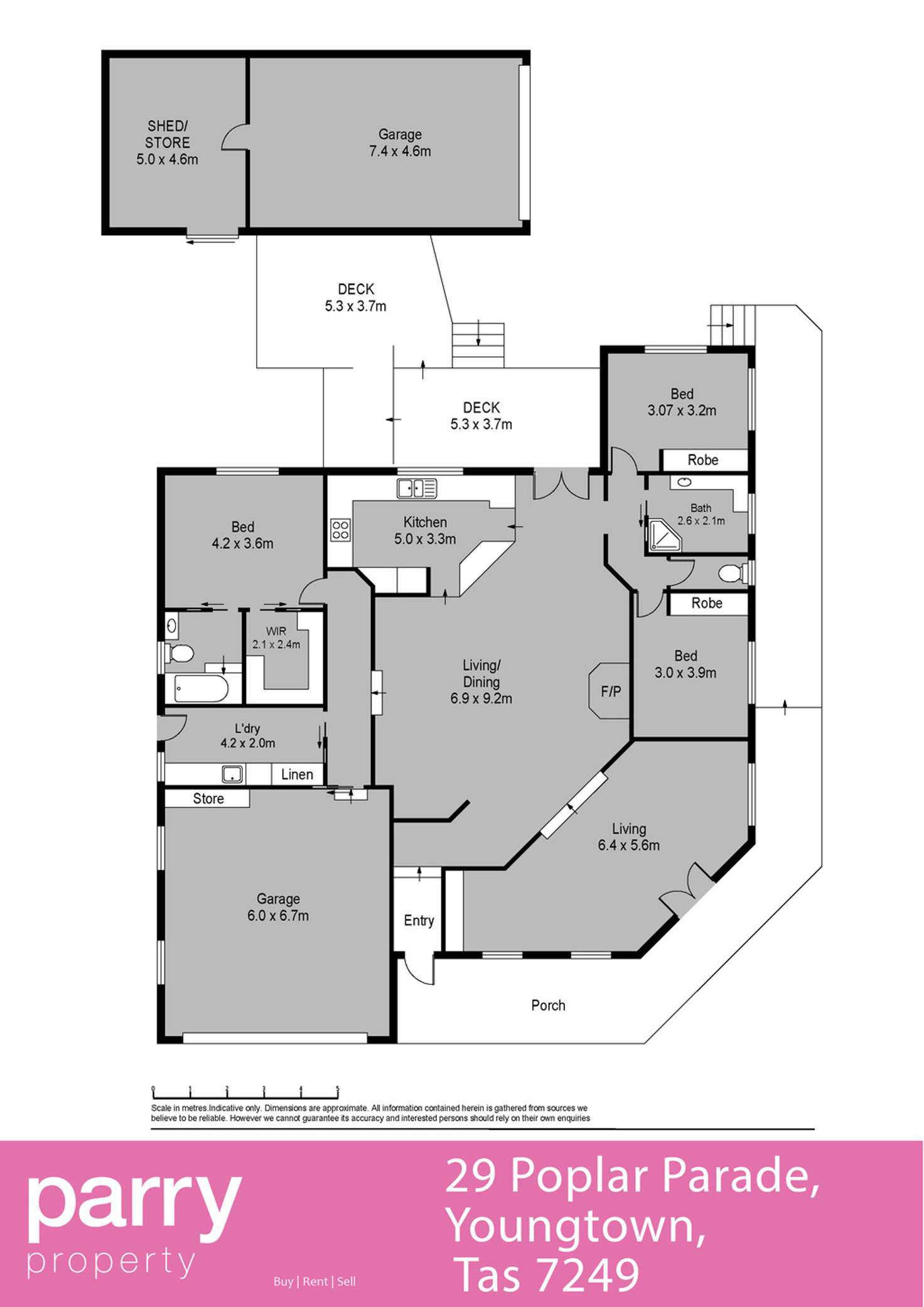 Floorplan of Homely house listing, 29 Poplar Parade, Youngtown TAS 7249