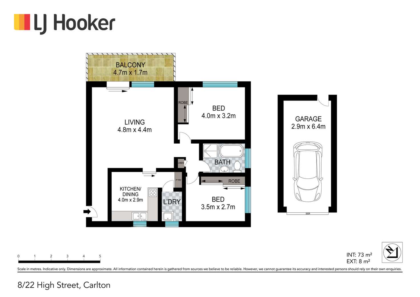 Floorplan of Homely unit listing, 8/22 High Street, Carlton NSW 2218