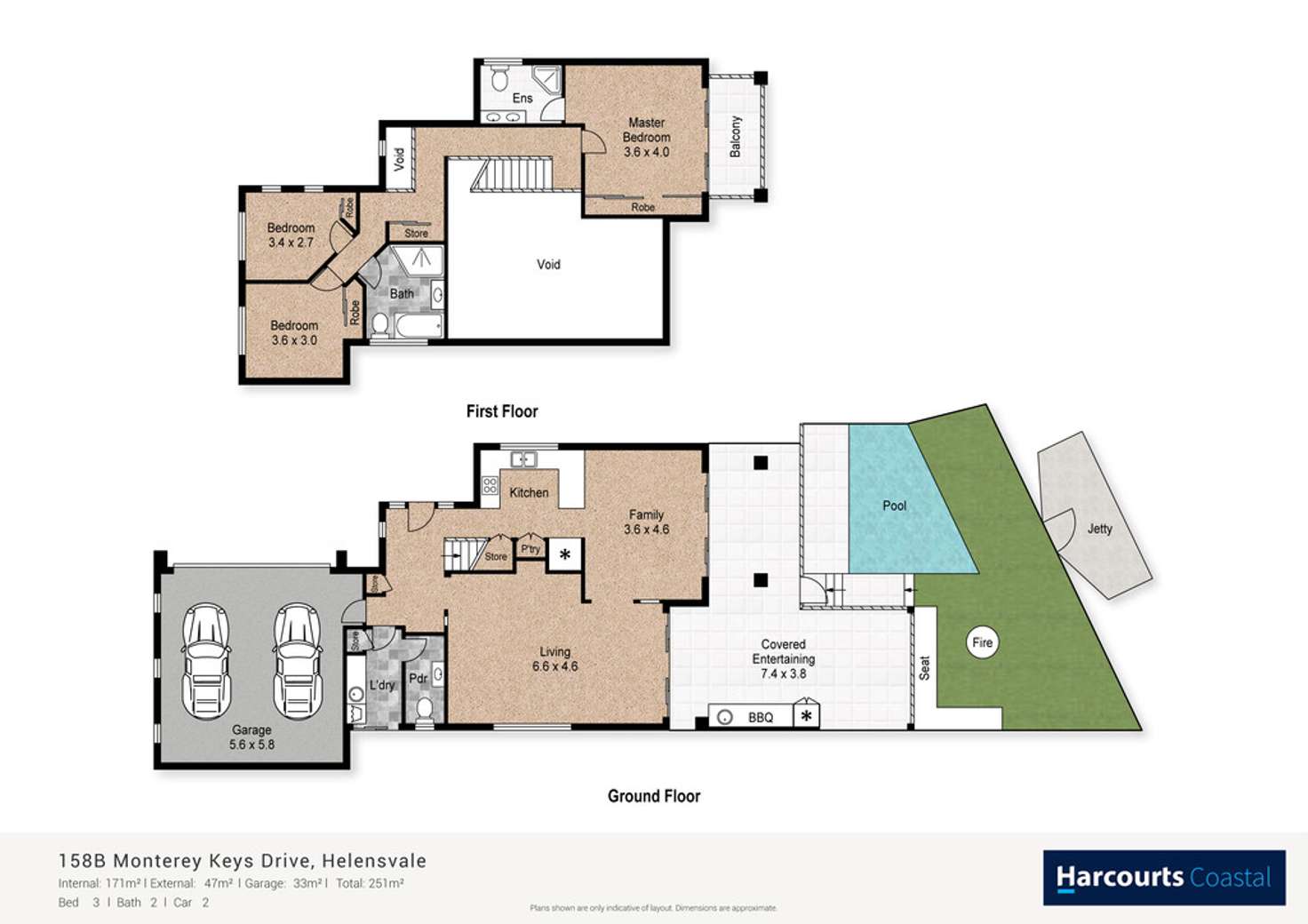 Floorplan of Homely house listing, 158B Monterey Keys Drive, Helensvale QLD 4212