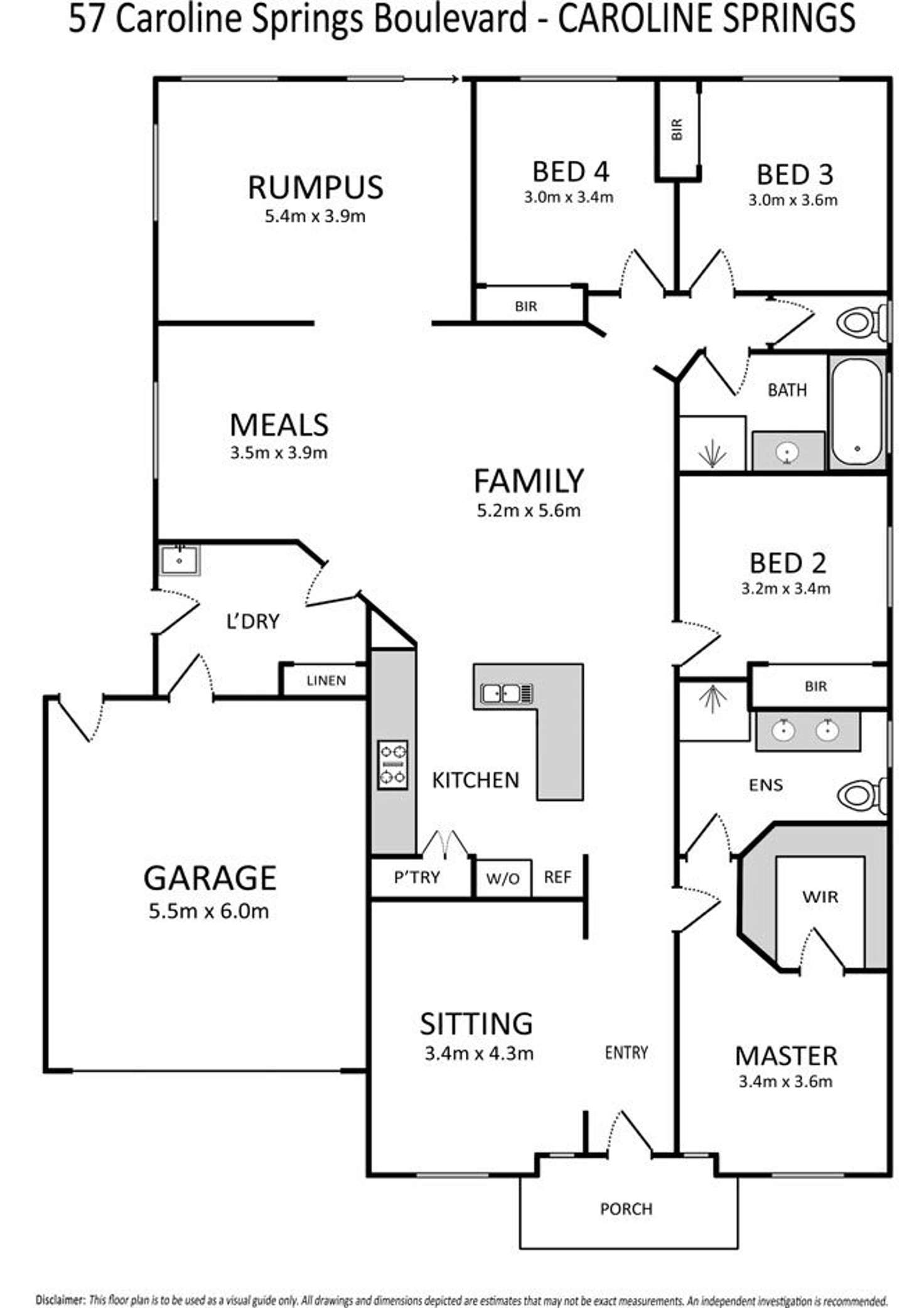Floorplan of Homely house listing, 57 Caroline Springs Boulevard, Caroline Springs VIC 3023