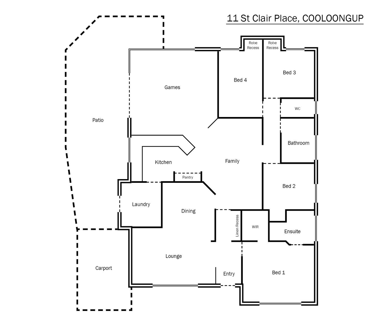 Floorplan of Homely house listing, 11 St Clair Place, Cooloongup WA 6168