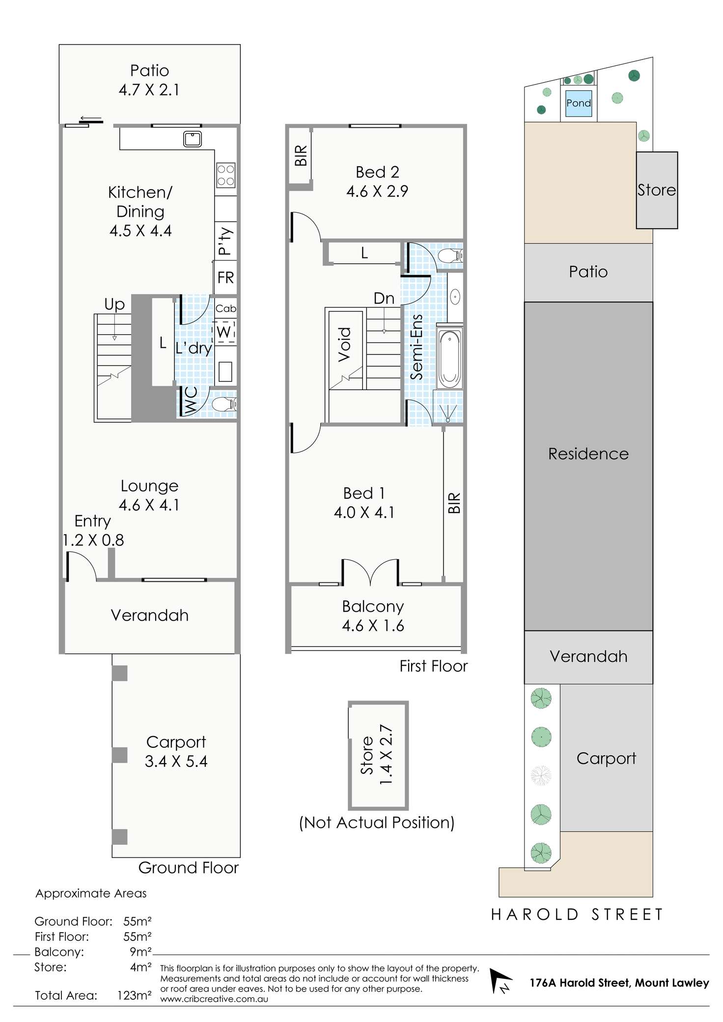 Floorplan of Homely house listing, 176A Harold Street, Mount Lawley WA 6050