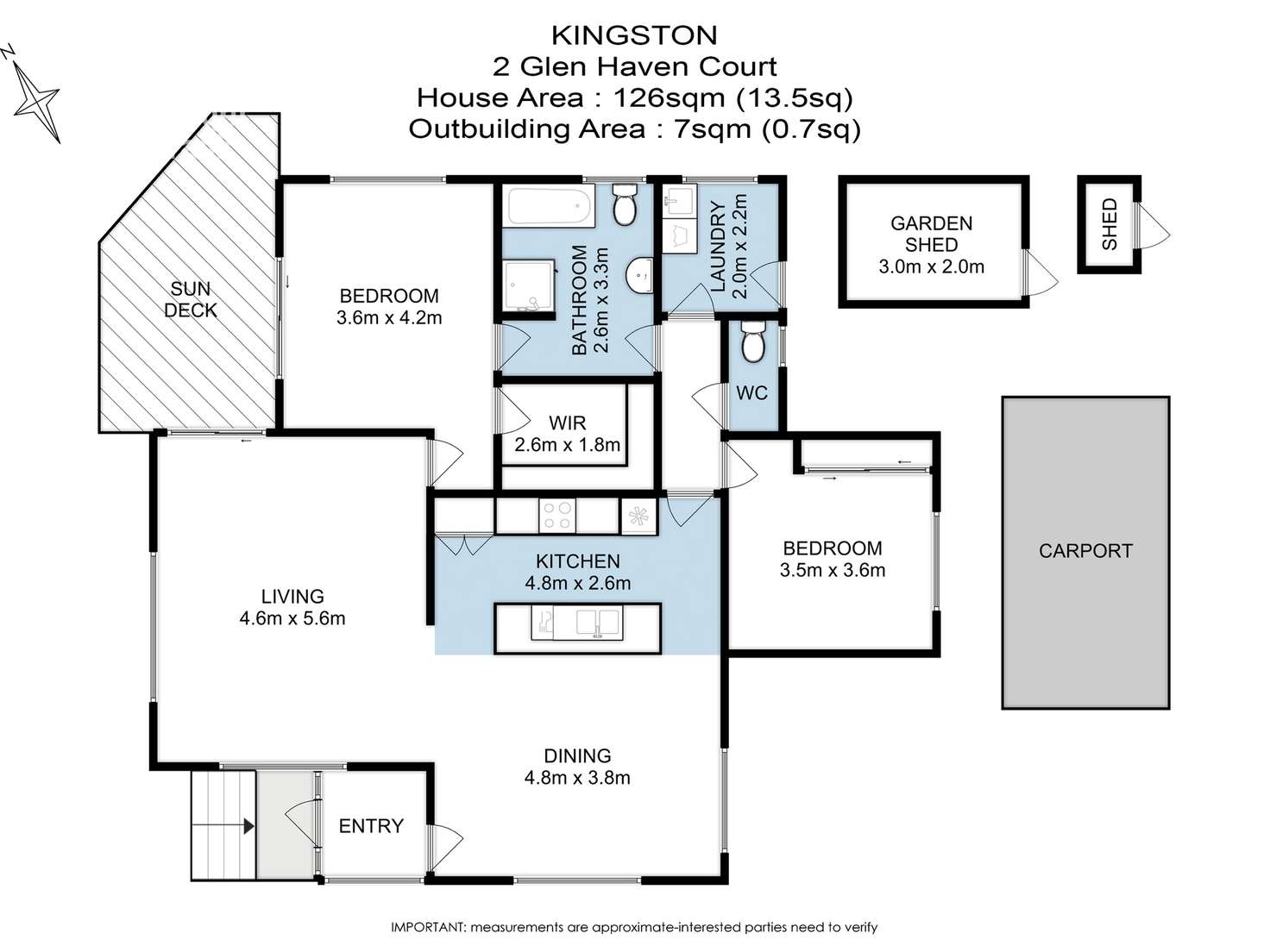 Floorplan of Homely house listing, 2 Glen Haven Court, Kingston TAS 7050