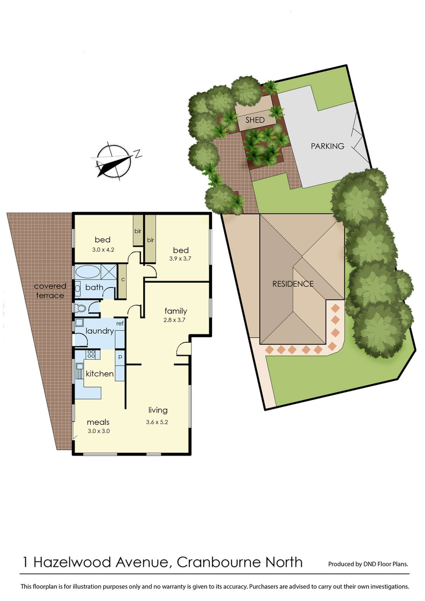 Floorplan of Homely house listing, 1 Hazelwood Avenue, Cranbourne North VIC 3977