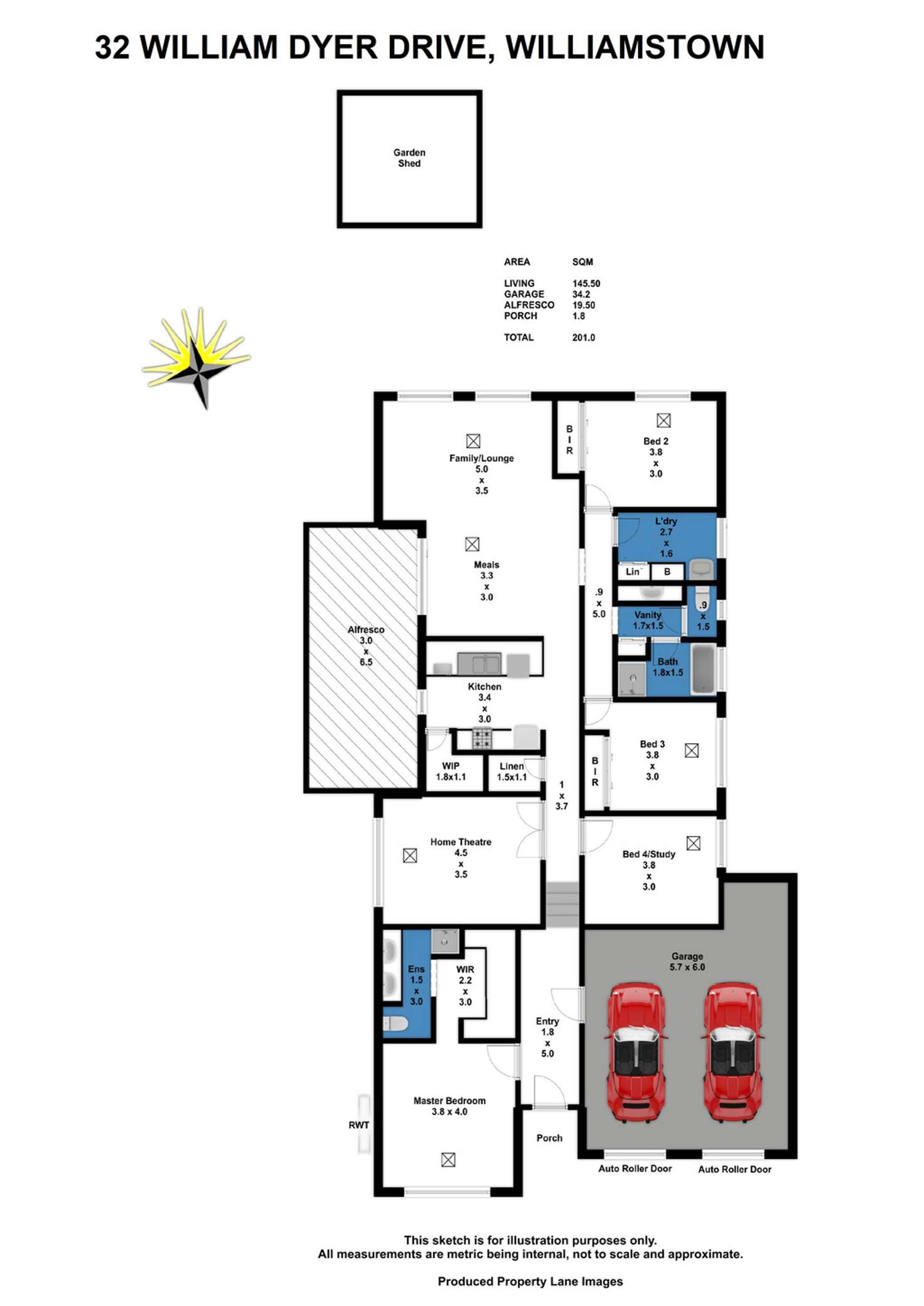 Floorplan of Homely house listing, 32 William Dyer Drive, Williamstown SA 5351