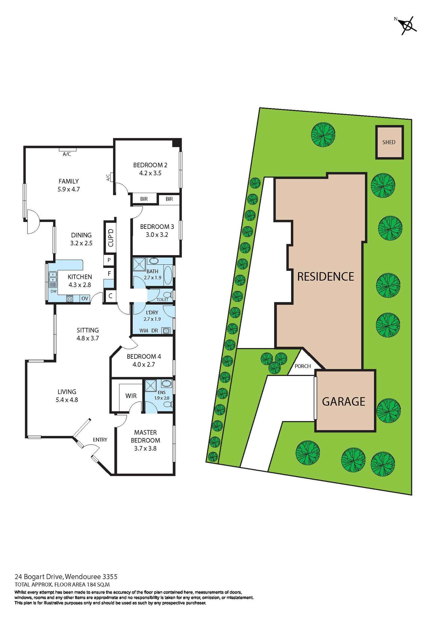Floorplan of Homely house listing, 24 Bogart Drive, Wendouree VIC 3355