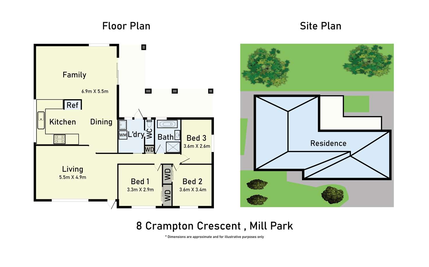 Floorplan of Homely house listing, 8 Crampton Crescent, Mill Park VIC 3082